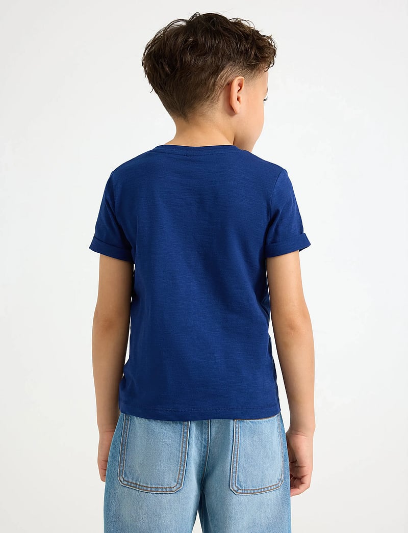 Lindex - Top in slub jersey - kortærmede t-shirts - dark blue - 3
