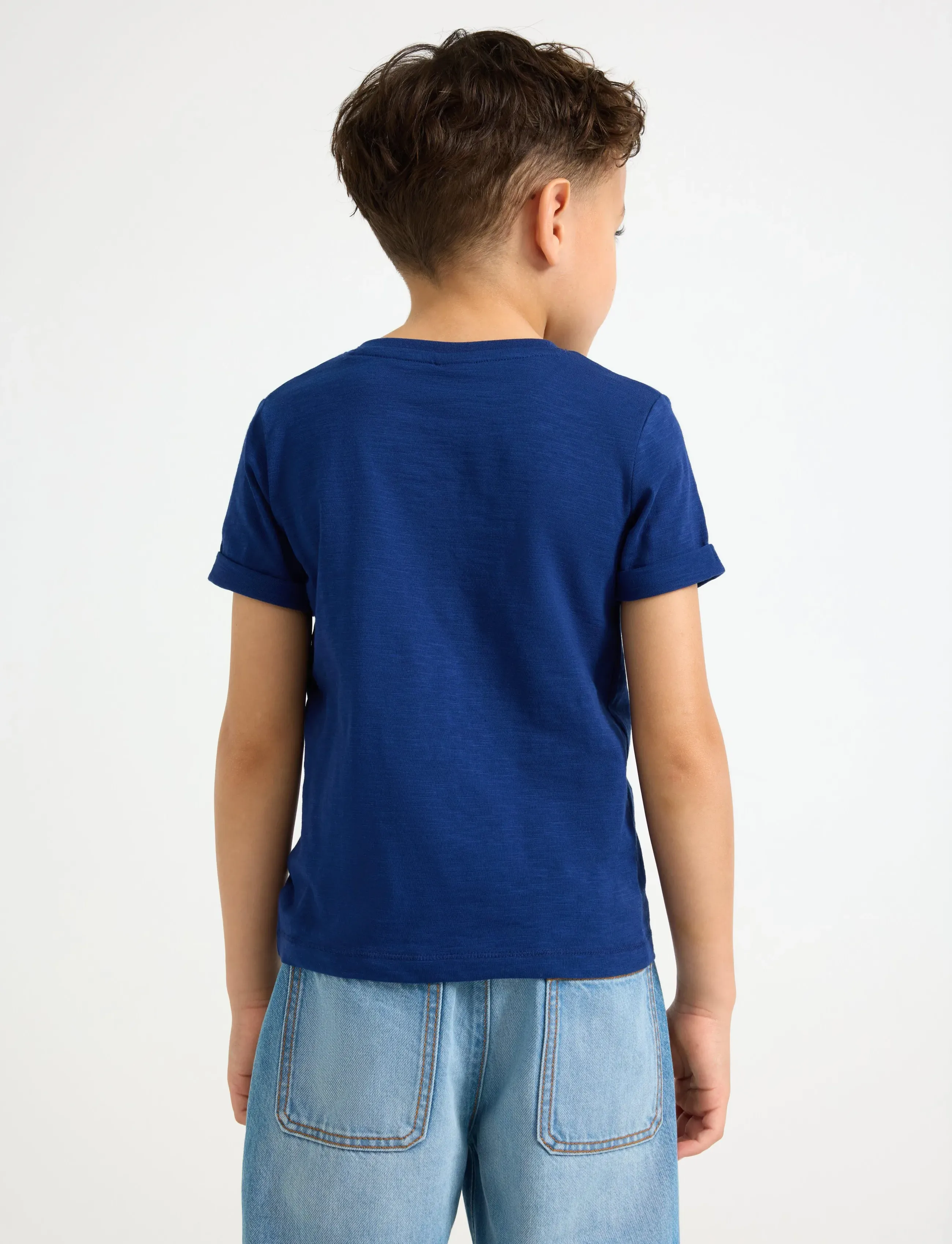 Lindex - Top in slub jersey - kortærmede t-shirts - dark blue - 3