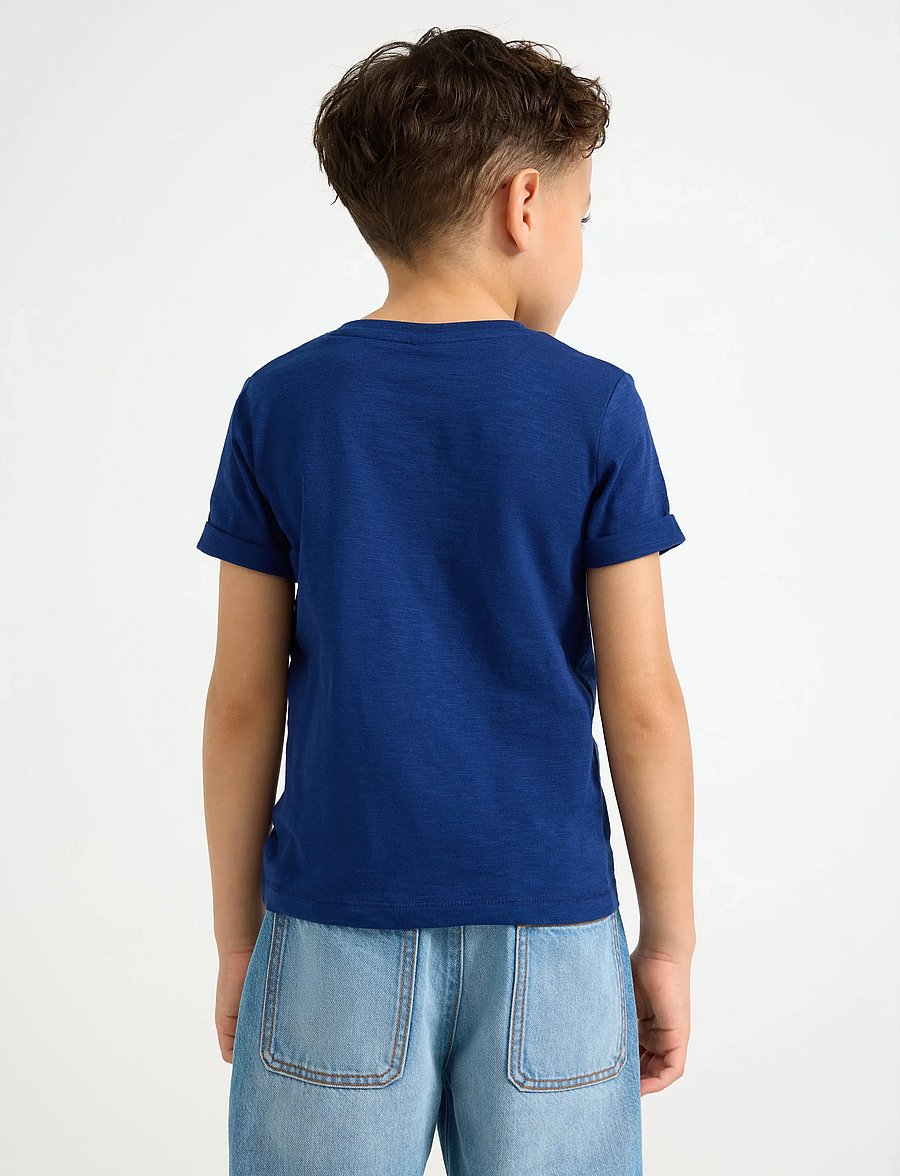 Lindex - Top in slub jersey - kortærmede t-shirts - dark blue - 3