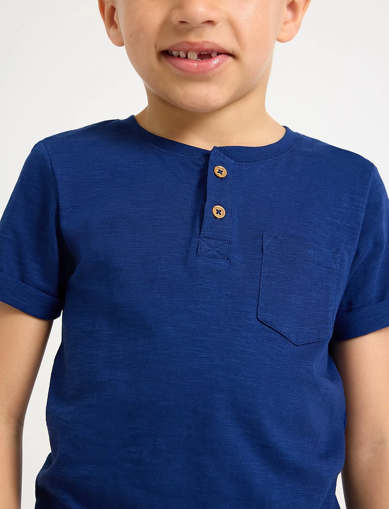 Lindex - Top in slub jersey - kortærmede t-shirts - dark blue - 4
