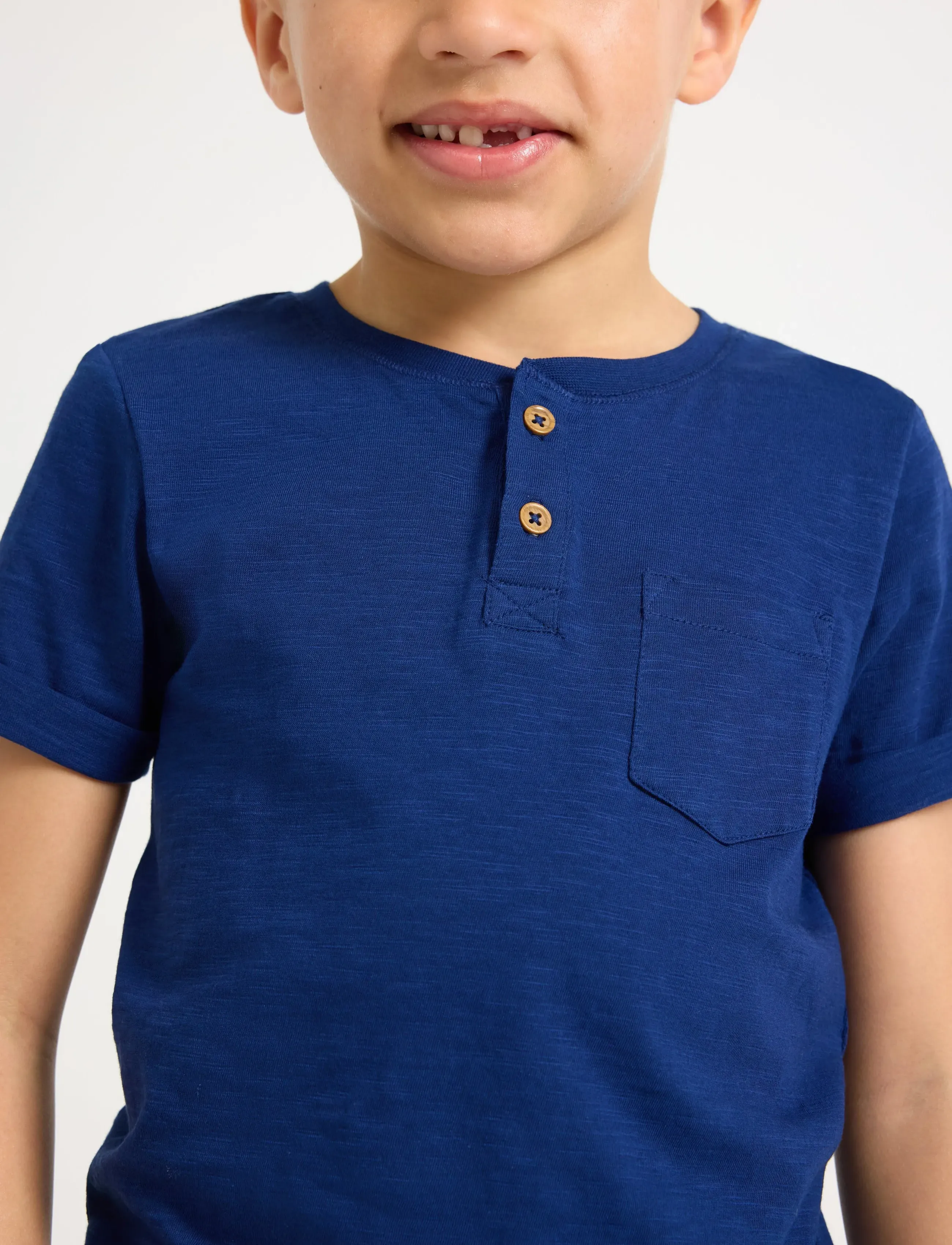 Lindex - Top in slub jersey - short-sleeved t-shirts - dark blue - 4