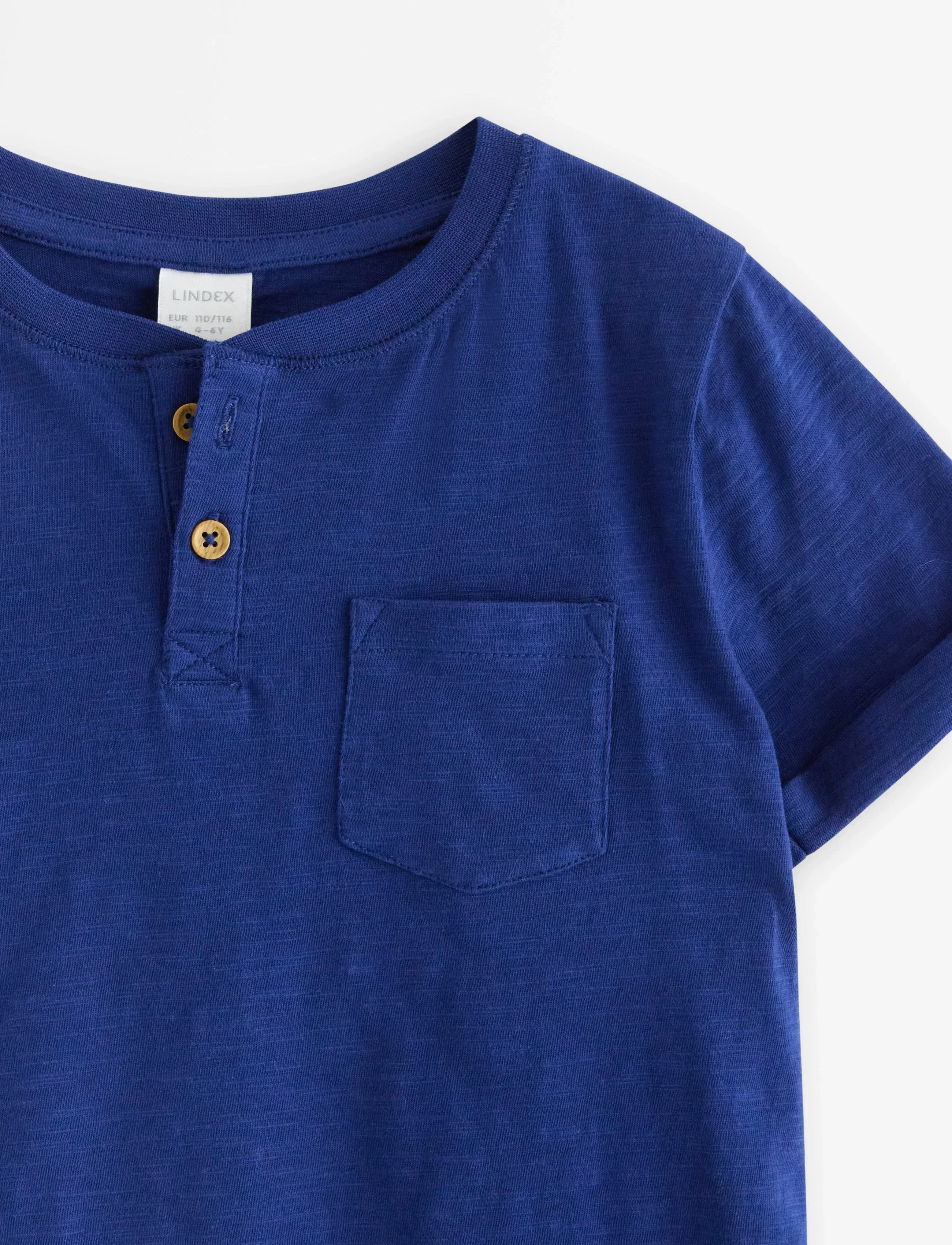 Lindex - Top in slub jersey - kortærmede t-shirts - dark blue - 5