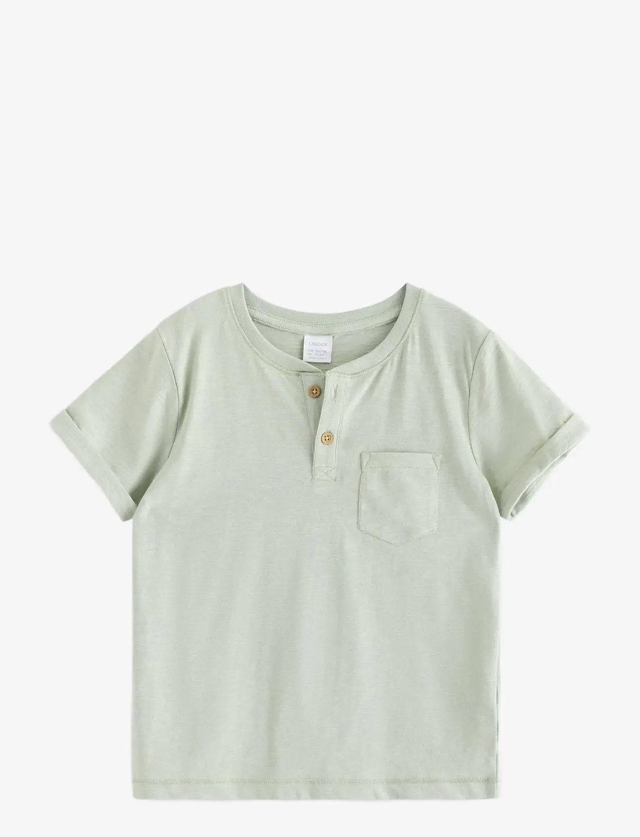 Lindex - Top in slub jersey - lühikeste varrukatega t-särgid - dusty green - 1