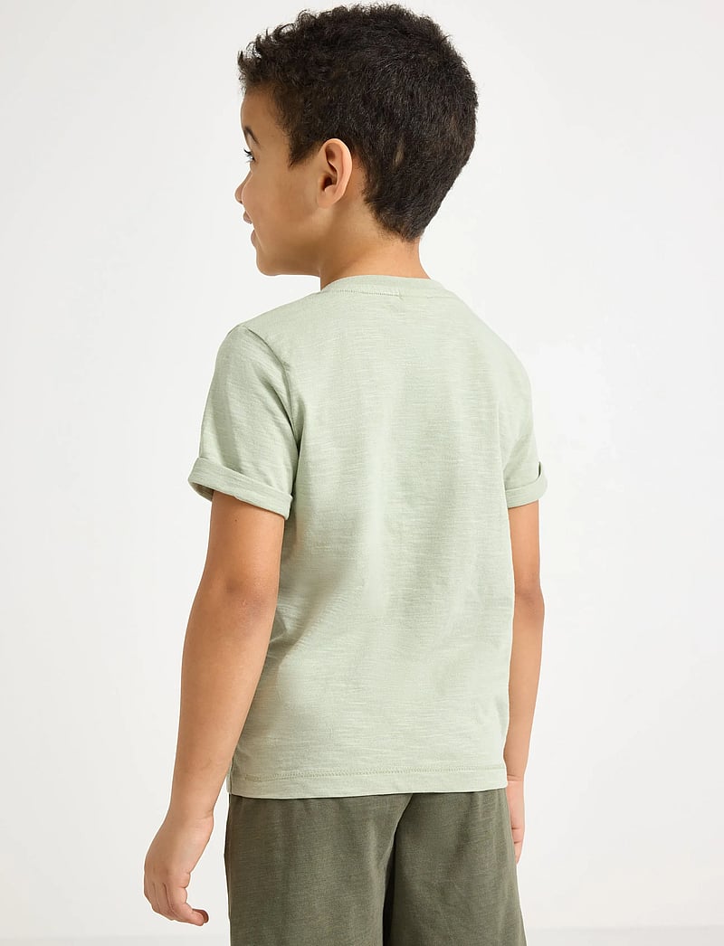 Lindex - Top in slub jersey - kurzärmelige - dusty green - 3