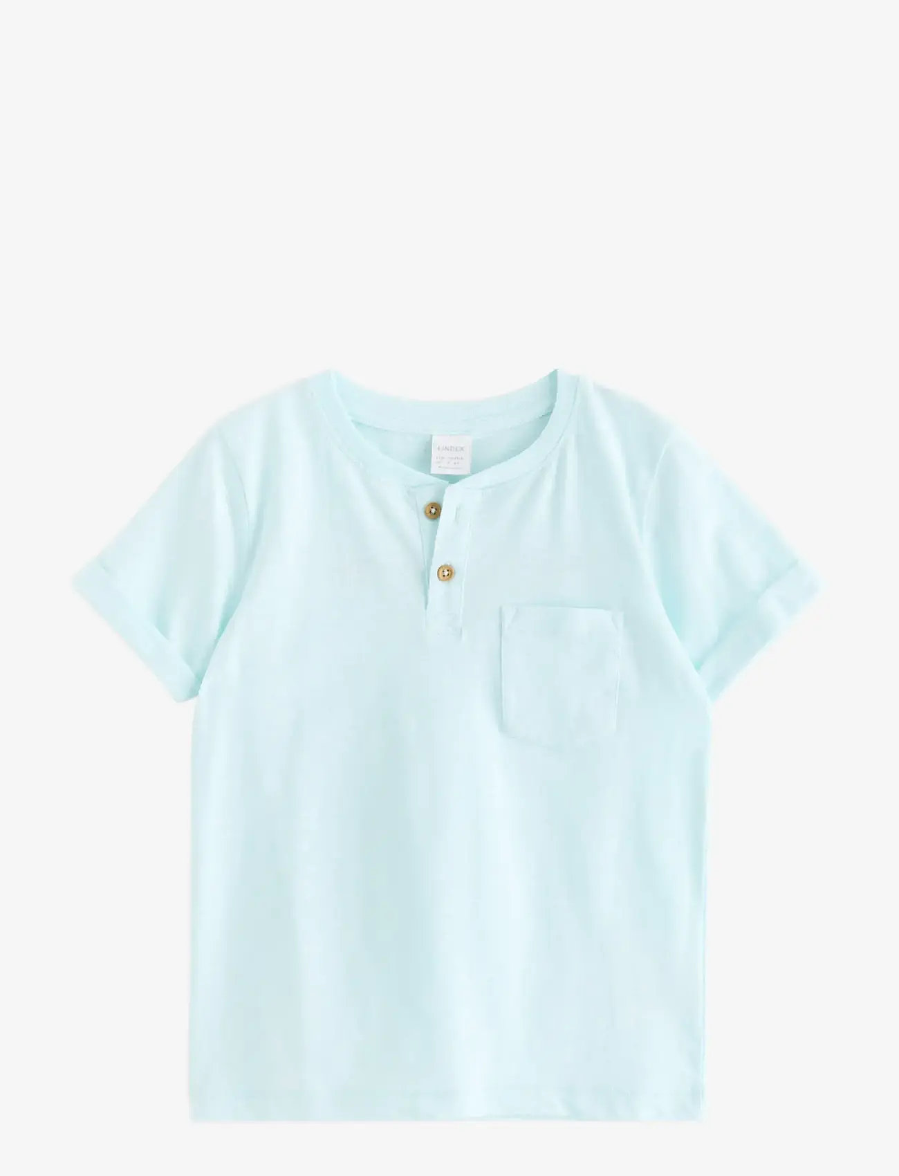 Lindex - Top in slub jersey - short-sleeved t-shirts - light aqua - 1