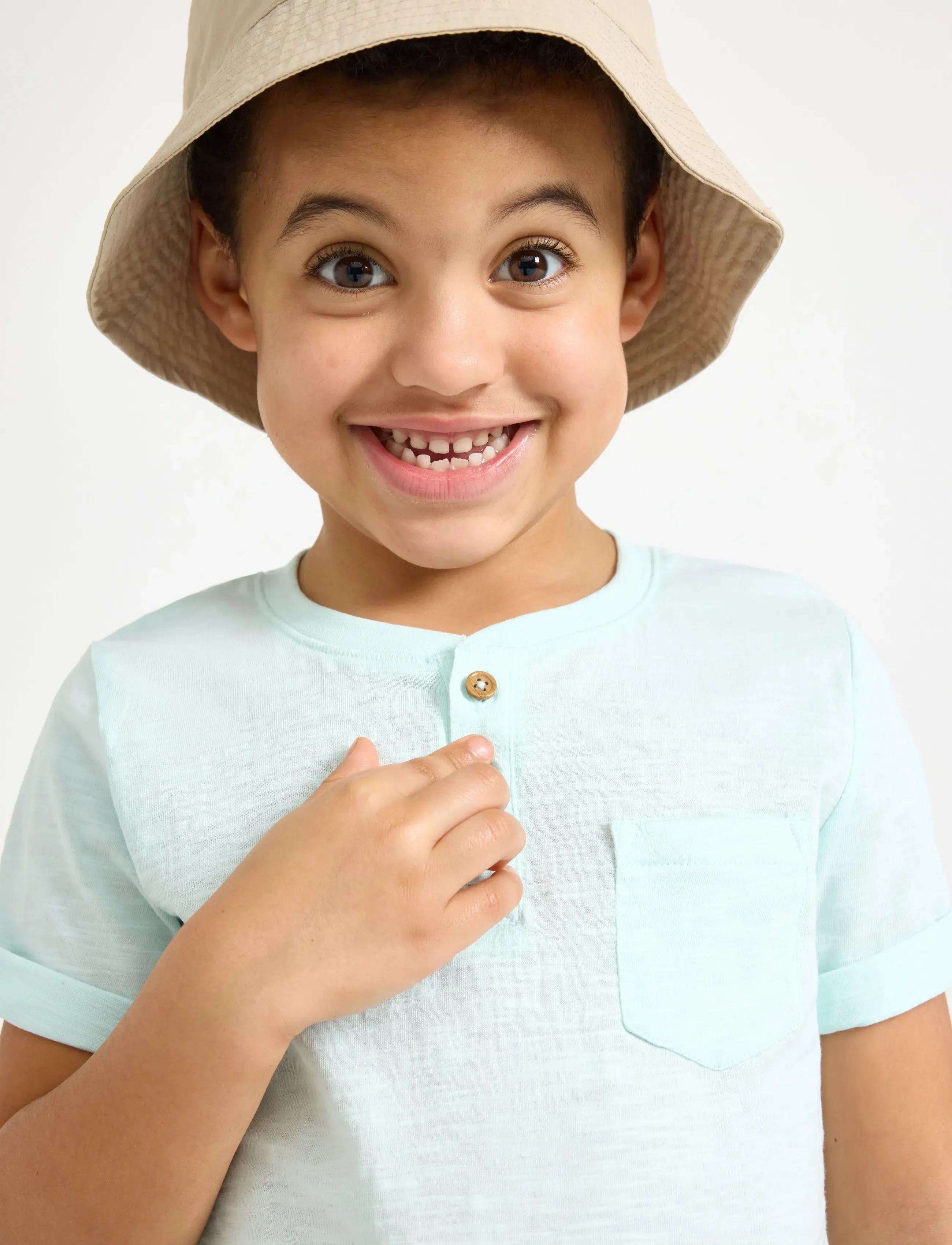 Lindex - Top in slub jersey - kortærmede t-shirts - light aqua - 4