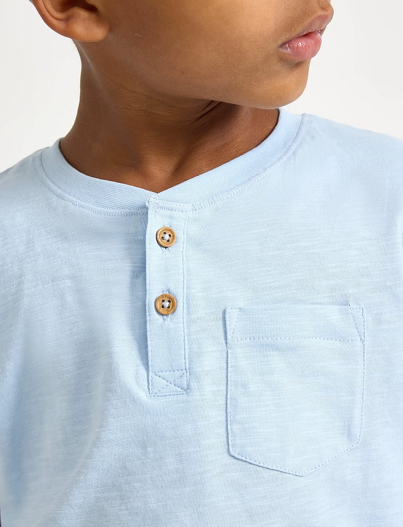 Lindex - Top in slub jersey - kurzärmelige - light blue - 4