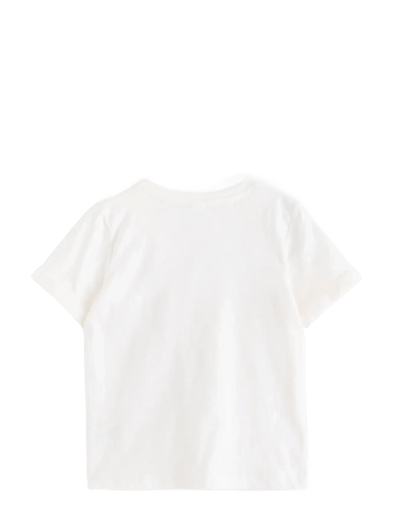Lindex - Top in slub jersey - kortærmede t-shirts - light dusty white - 2
