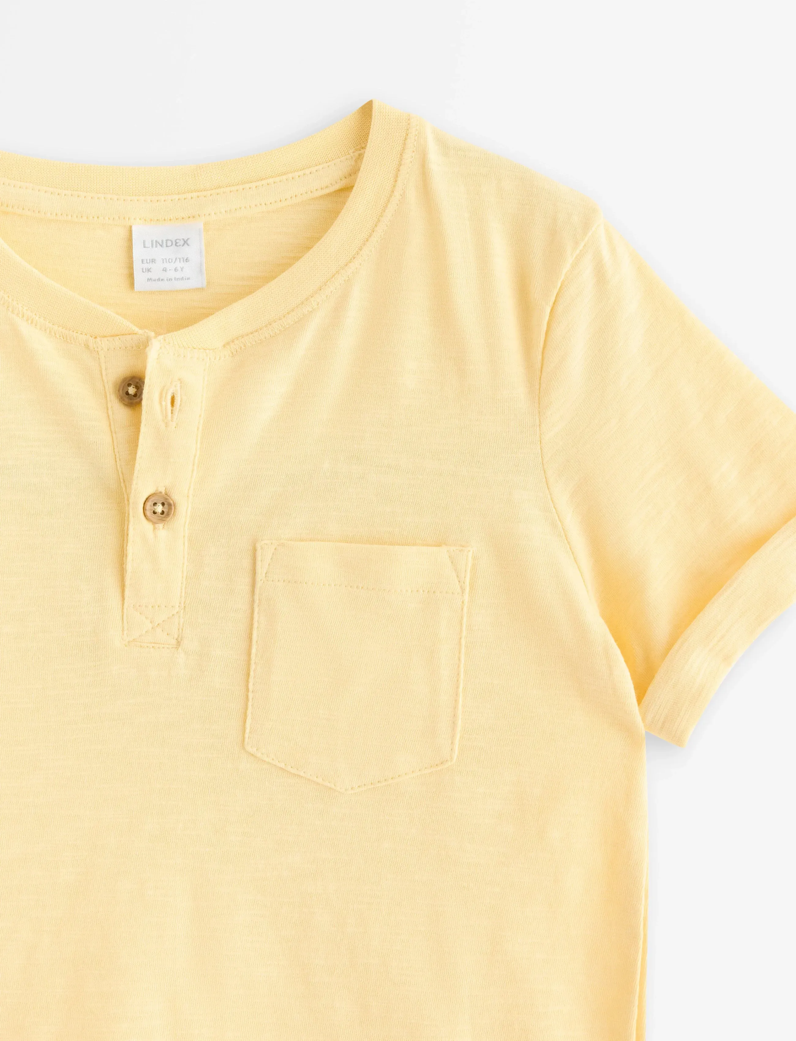 Lindex - Top in slub jersey - short-sleeved t-shirts - light yellow - 5