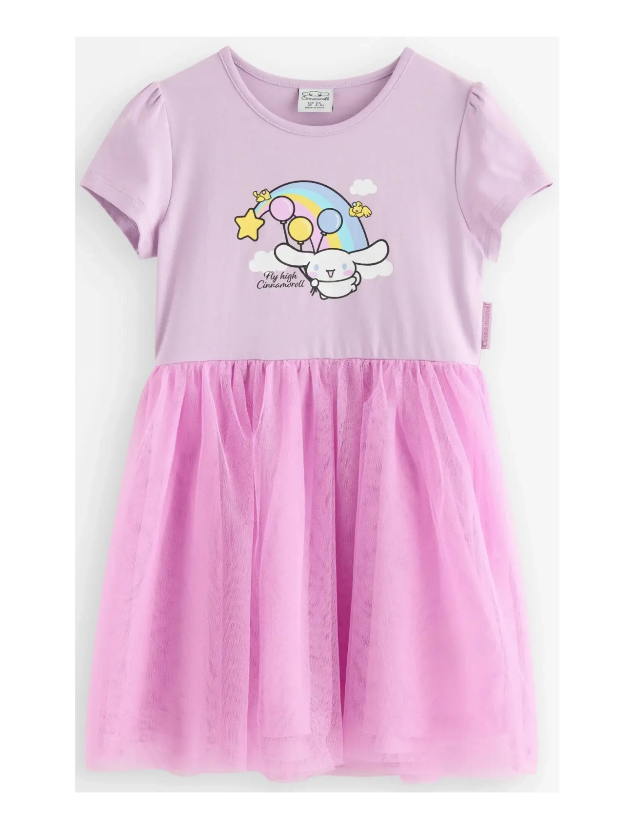 Lindex Cinnamoroll short-sleeved dress with tulle skirt - Kjoler & nederdele - LIGHT LILAC / purple