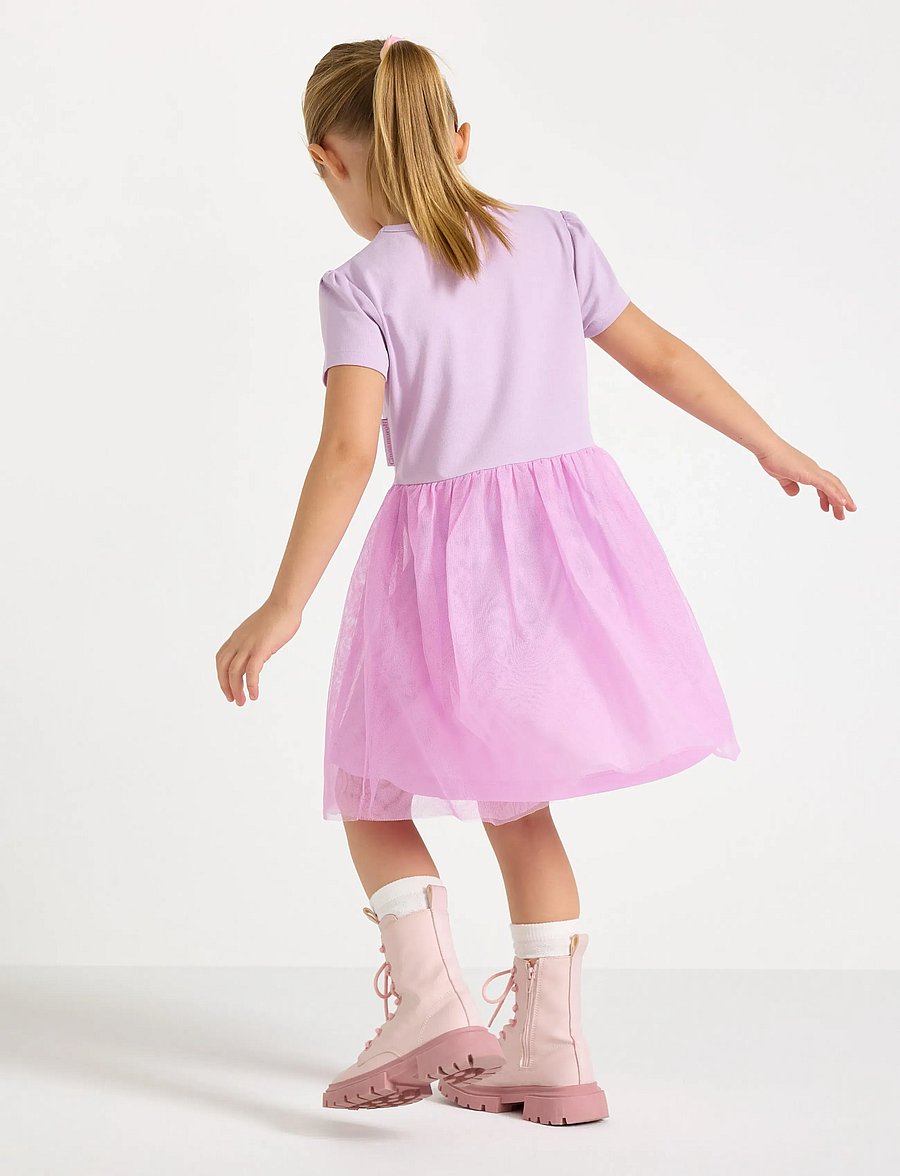 Lindex - Cinnamoroll short-sleeved dress with tulle skirt - sukienki codzienne z krótkim rękawem - light lilac - 3