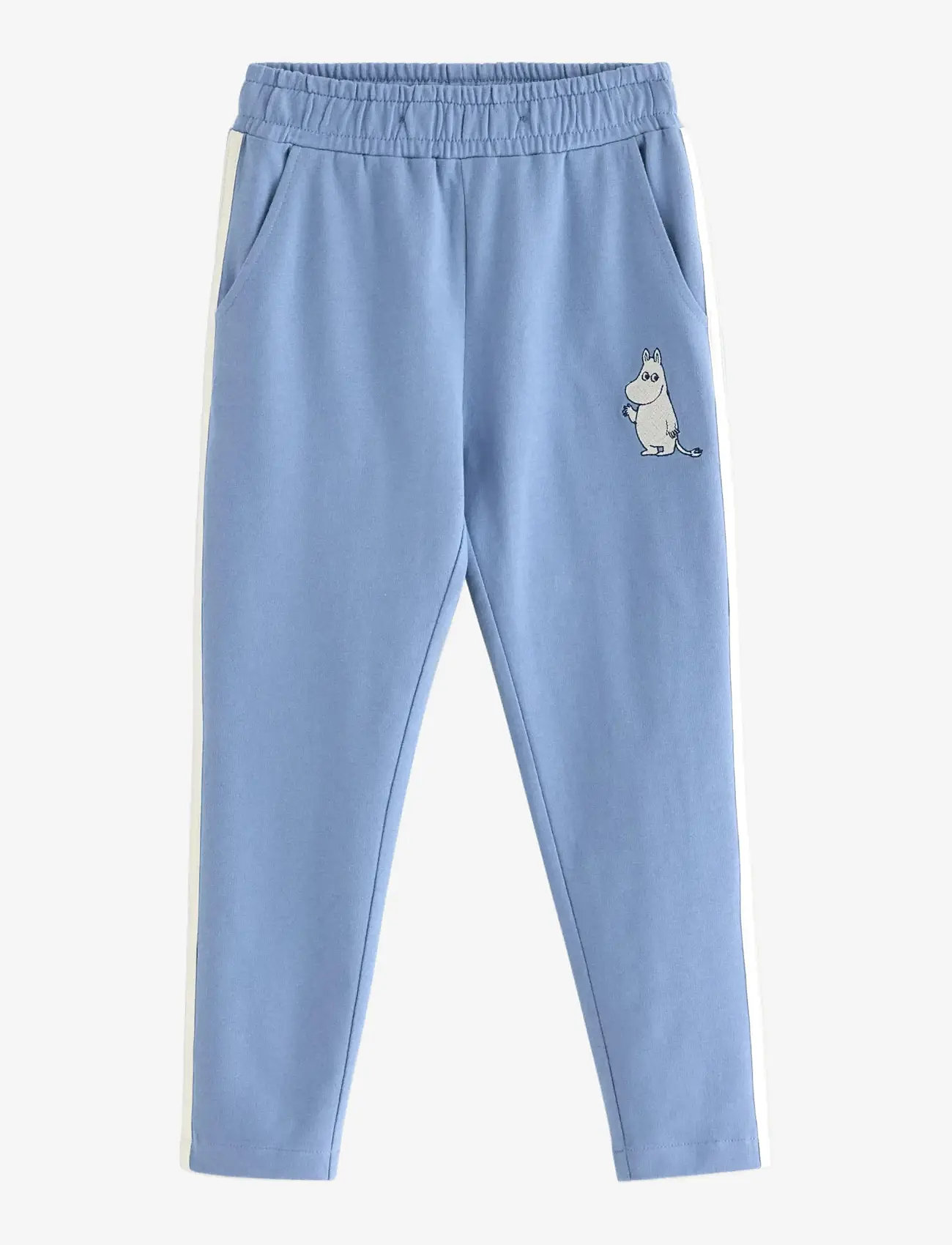 Lindex - Trousers Moomin side stripe - babybukser - blue - 1