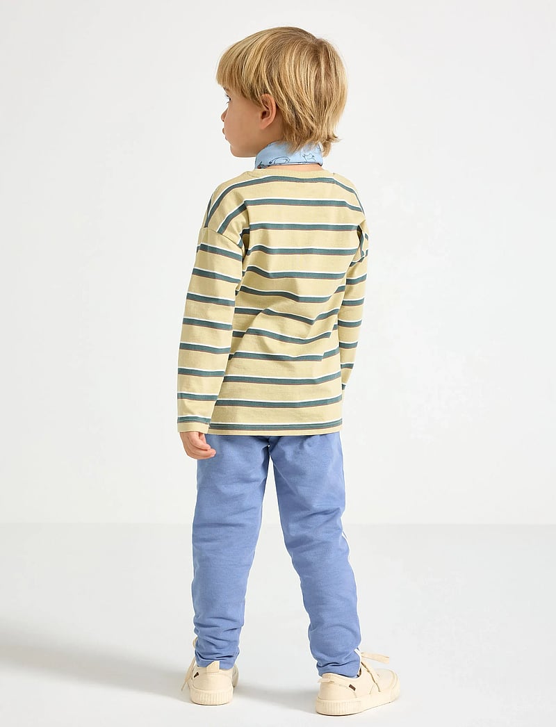 Lindex - Trousers Moomin side stripe - babybukser - blue - 3