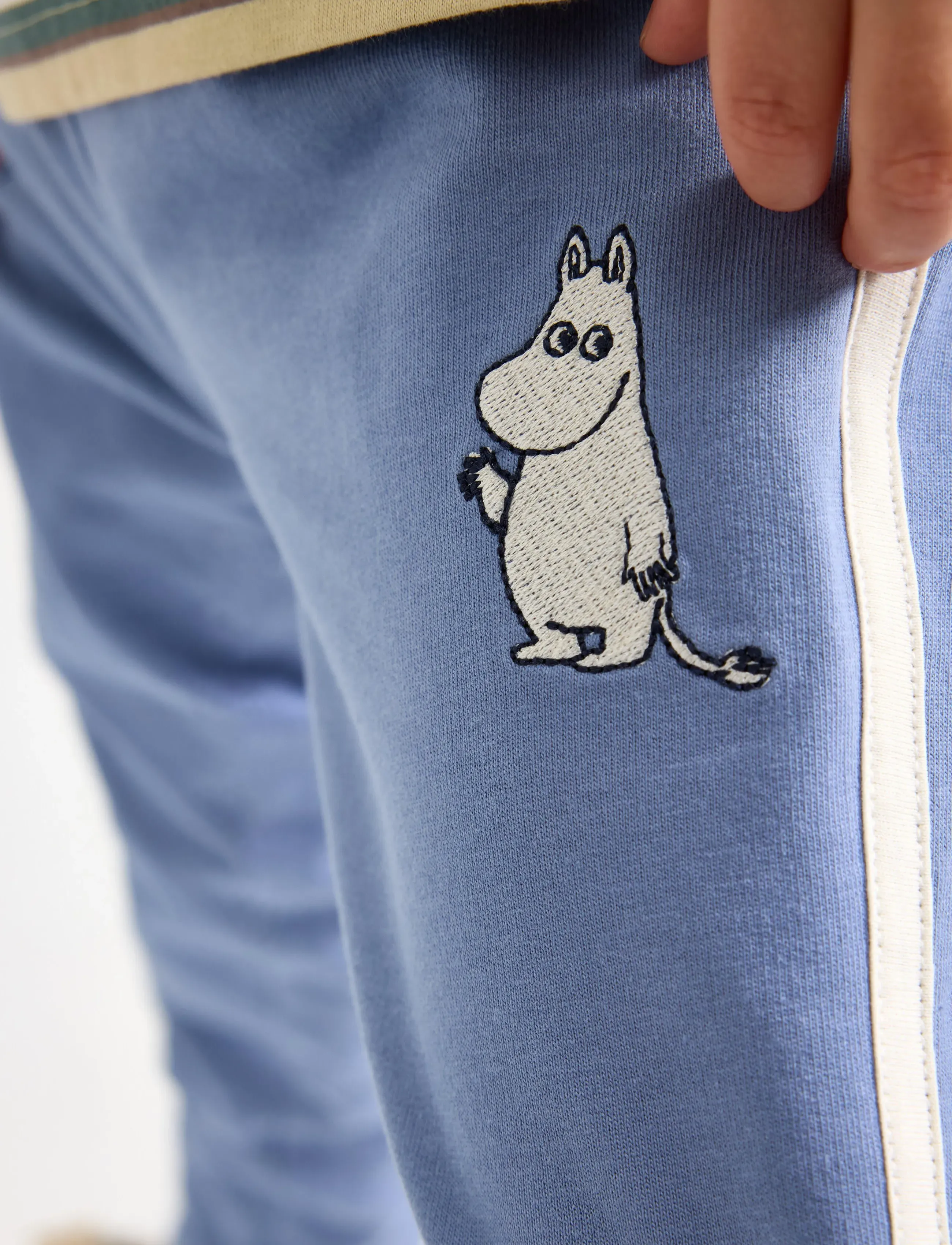 Lindex - Trousers Moomin side stripe - joggingbroek - blue - 4