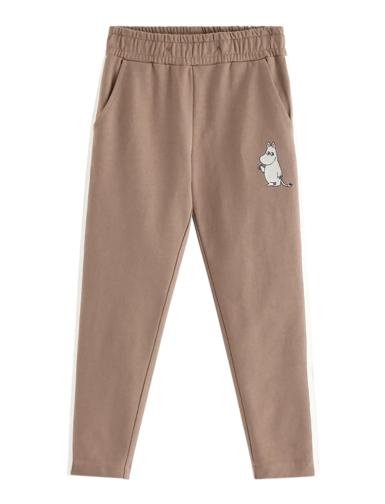 Lindex Trousers Moomin side stripe - Lindex - DARK KHAKI / brown