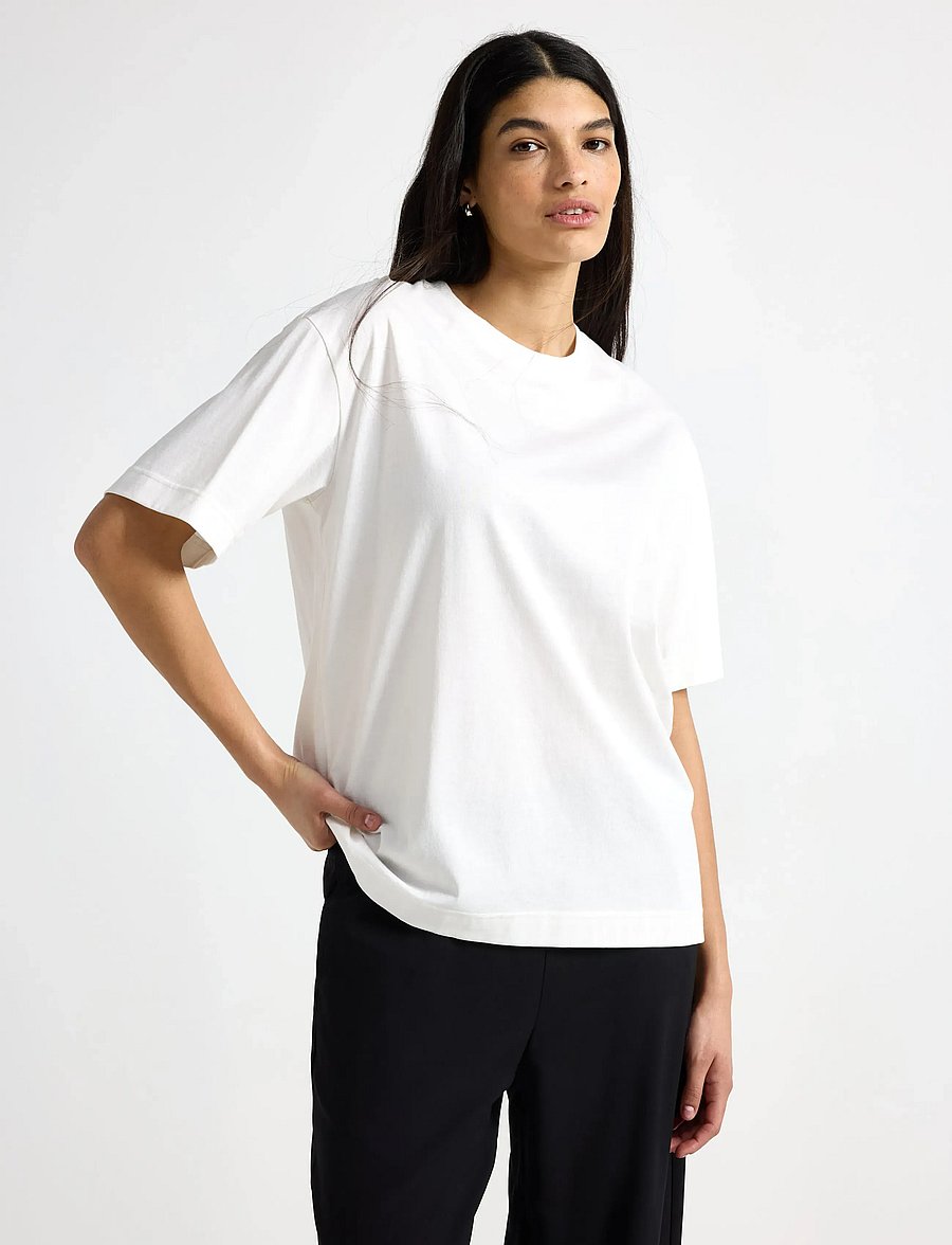 Lindex - Oversized t-shirt - t-shirts - off white - 0