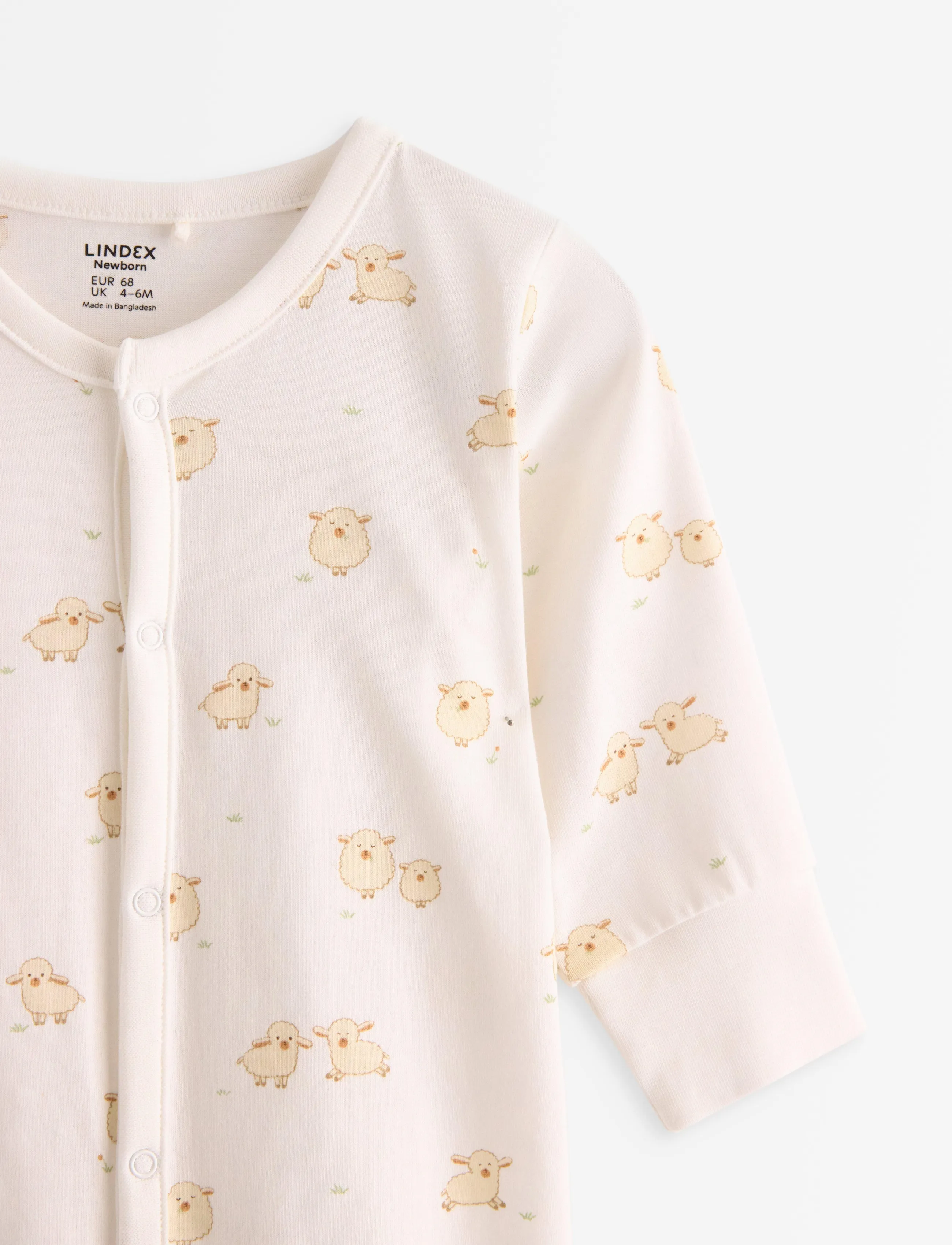 Lindex - Pyjamas with feet - schlafoveralls - light dusty white - 2
