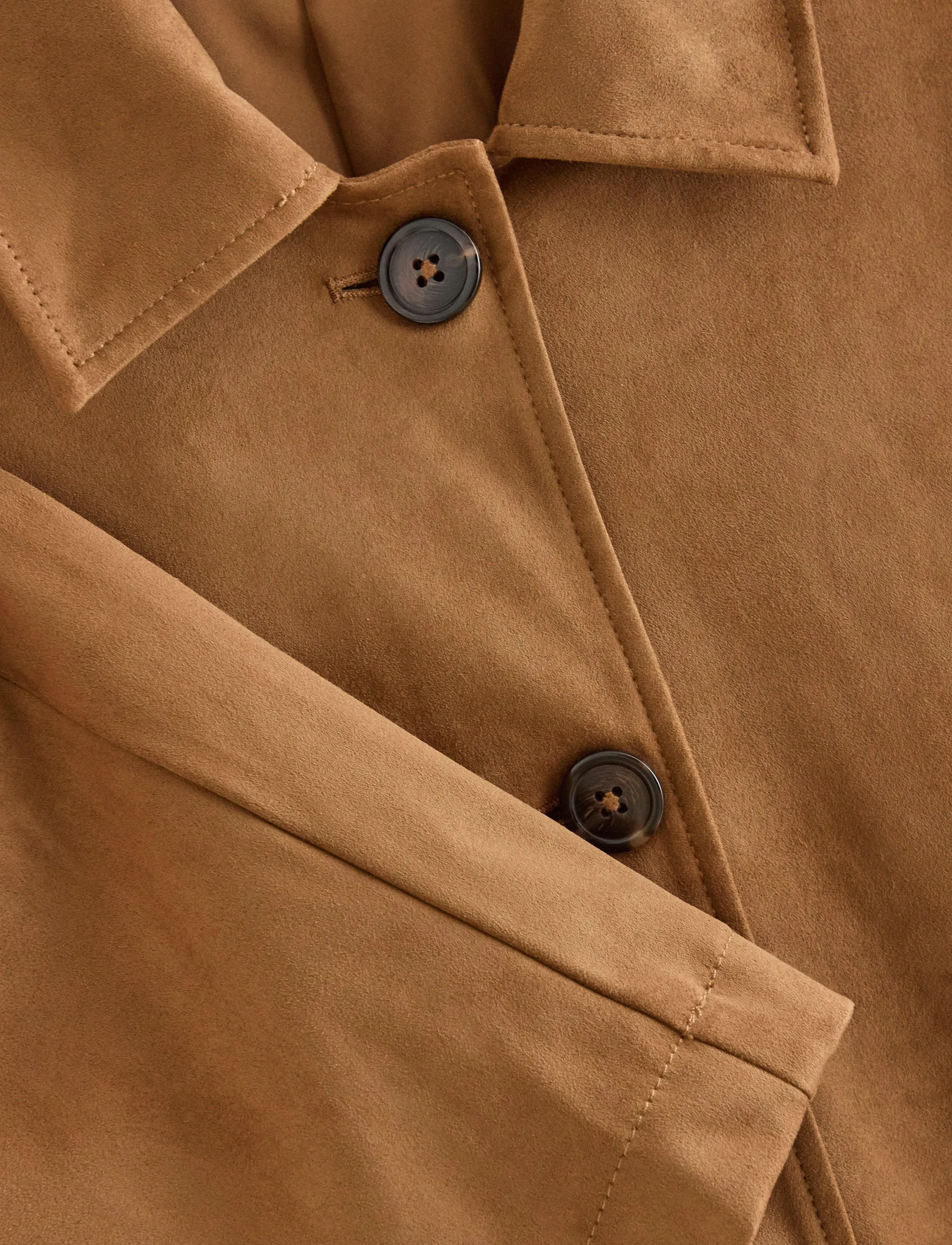 Lindex - Jacket in imitation suede - spring jackets - brown - 5