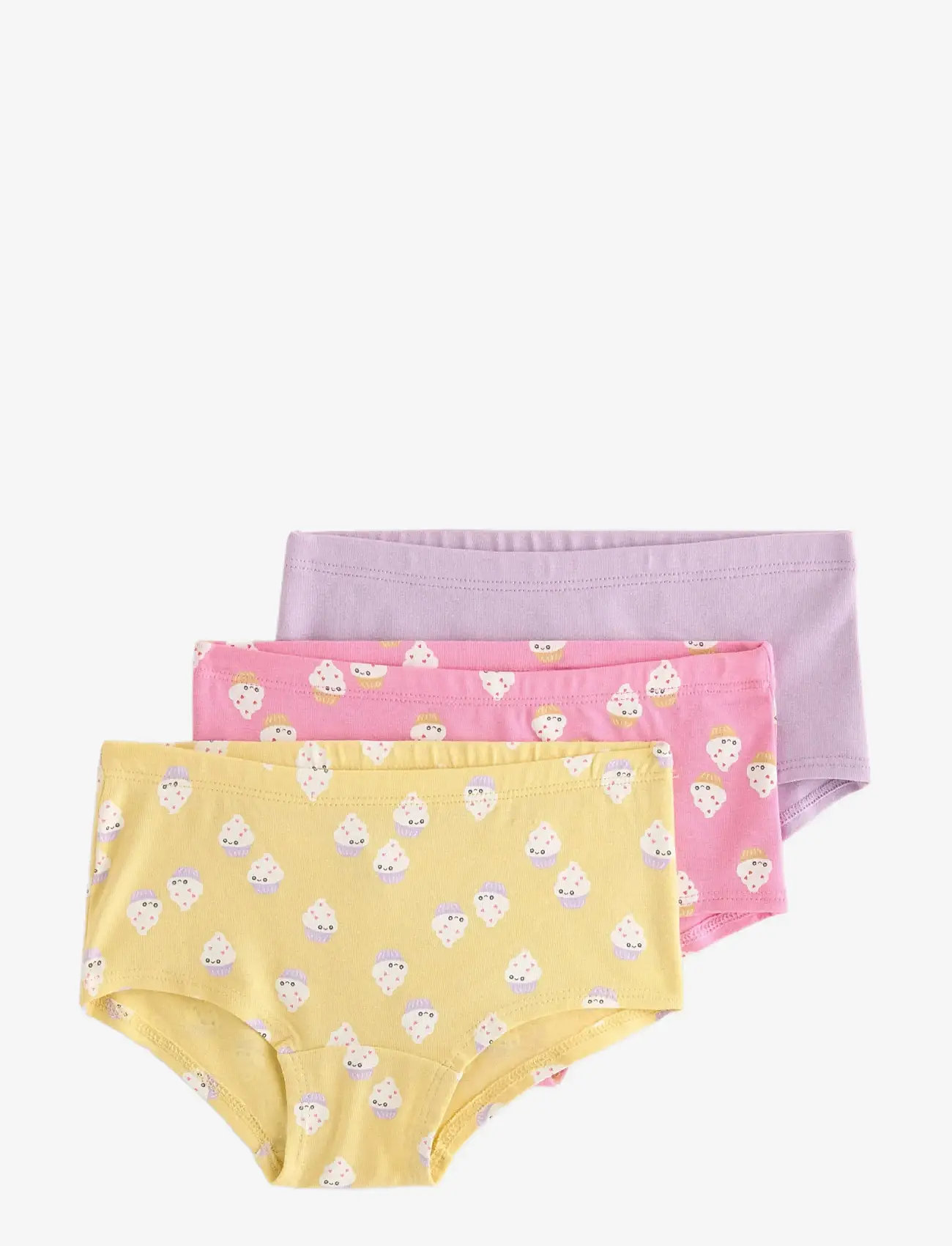 Lindex - Hipster 3 p Cute foods - trosor - light yellow - 0