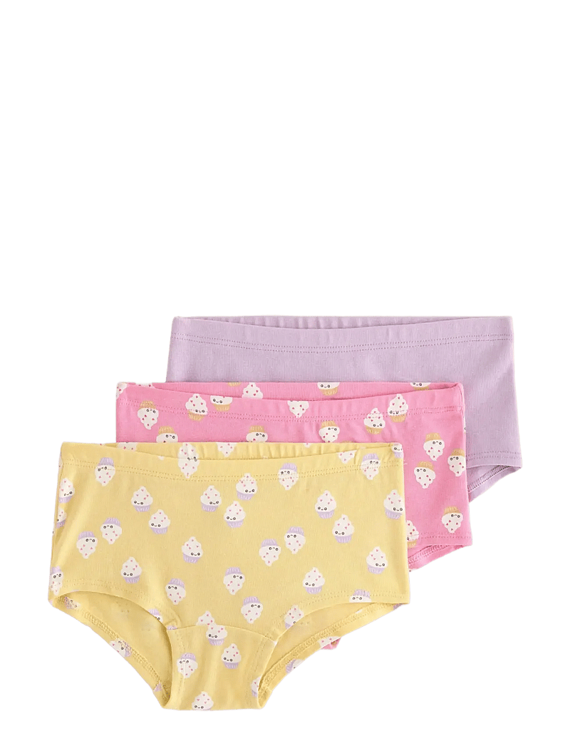 Lindex - Hipster 3 p Cute foods - trosor - light yellow - 0