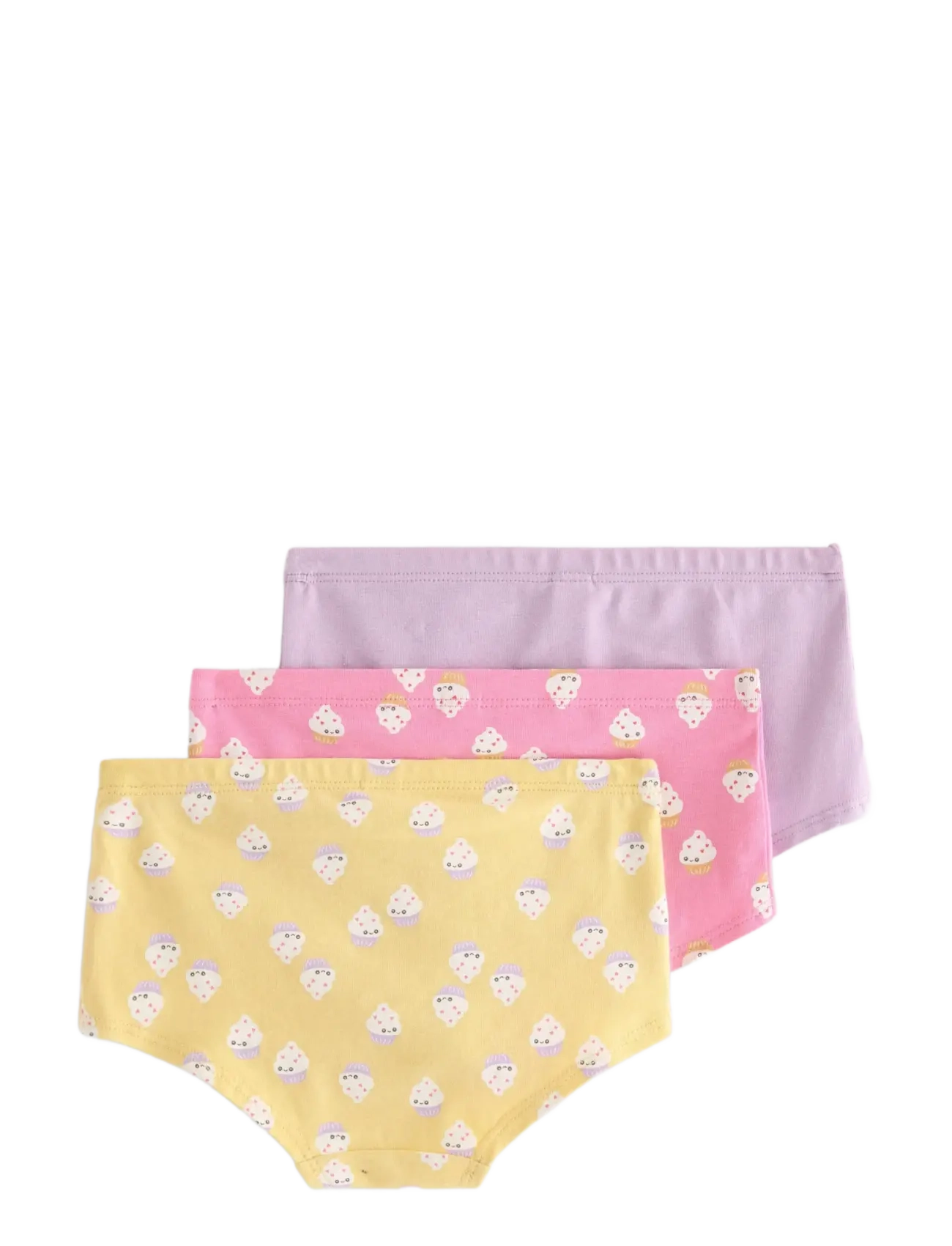 Lindex - Hipster 3 p Cute foods - trusser - light yellow - 1
