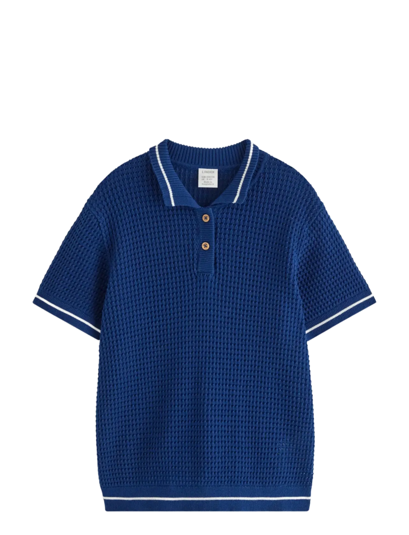 Lindex Short-sleeved polo shirt - Põhitooted - DARK BLUE / white