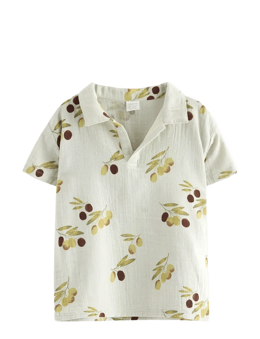 Lindex - Short-sleeved shirt - kortärmade skjortor - light dusty green - 1