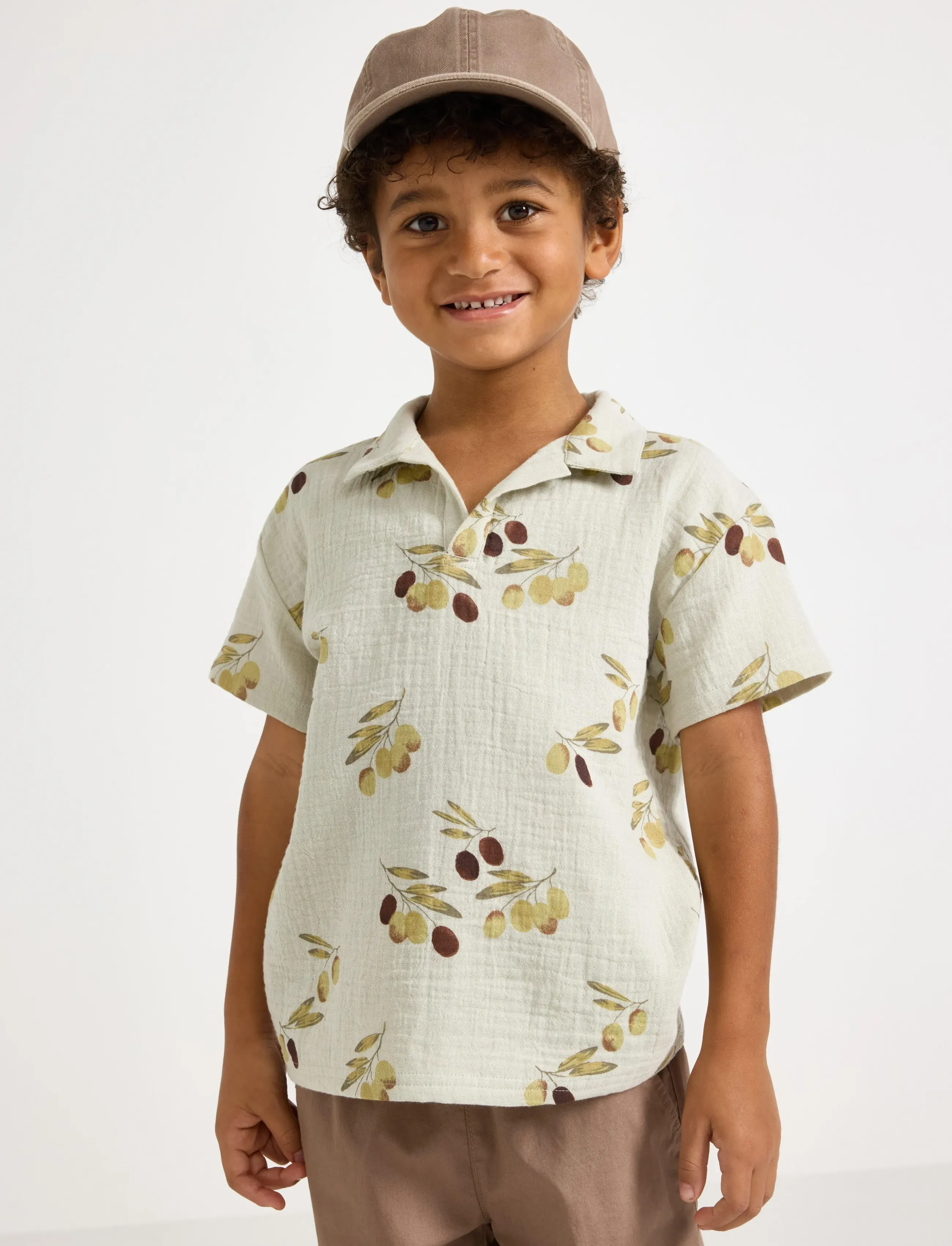 Lindex Short-Sleeved Shirt, 92, Shirts, Grün - Short-sleeved Kinder