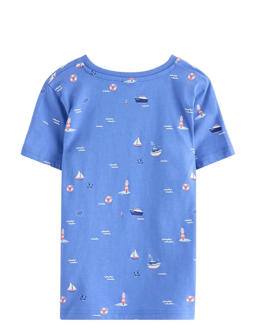 Lindex - Short-sleeved top - kortærmede t-shirts - blue - 1