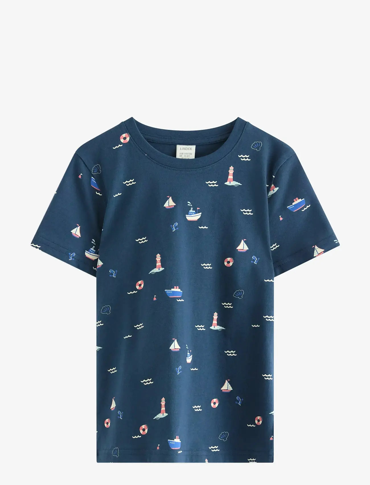 Lindex - Short-sleeved top - kortærmede t-shirts - dark blue - 0