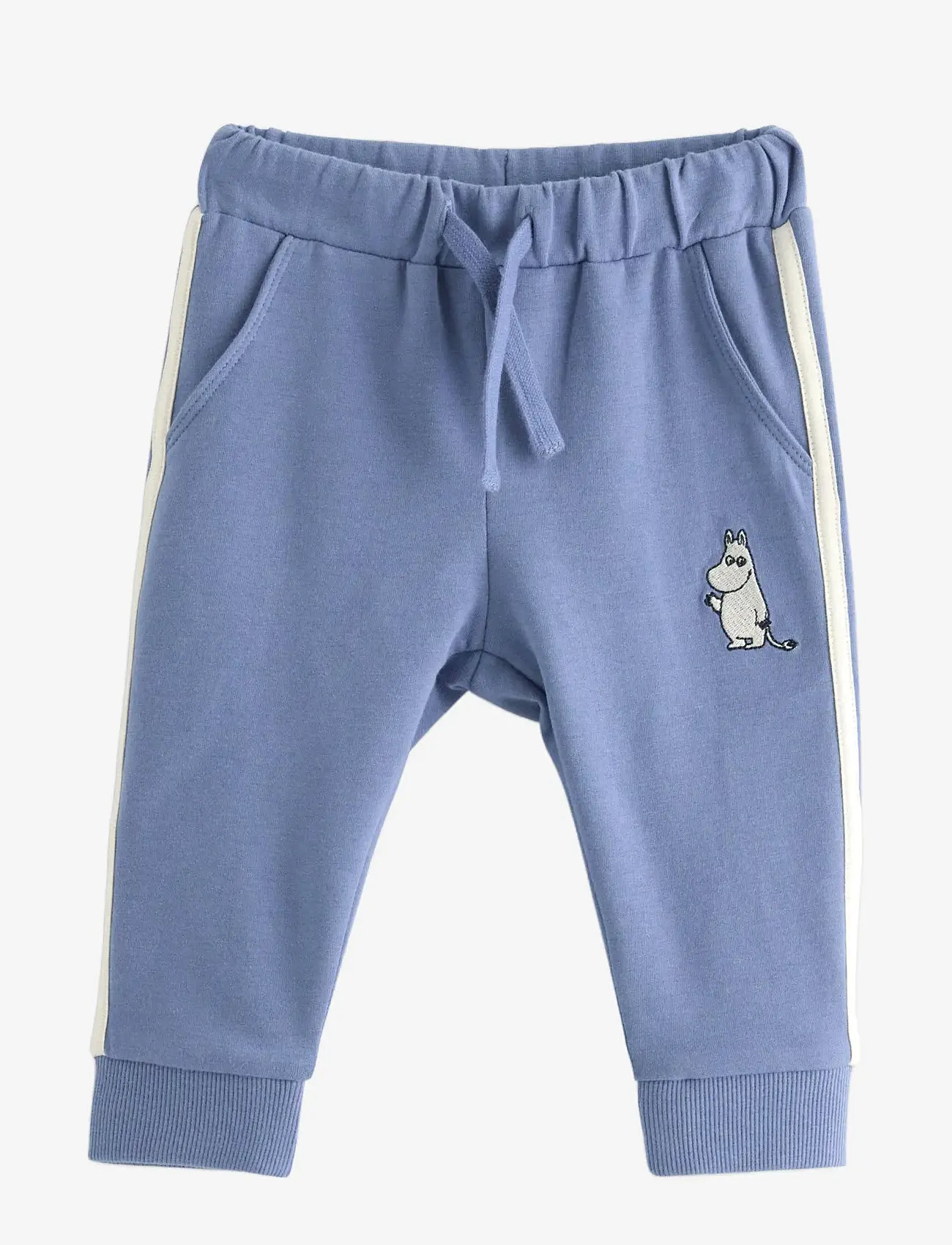 Lindex - Trousers side panel Moomin - mjukisbyxor - blue - 0