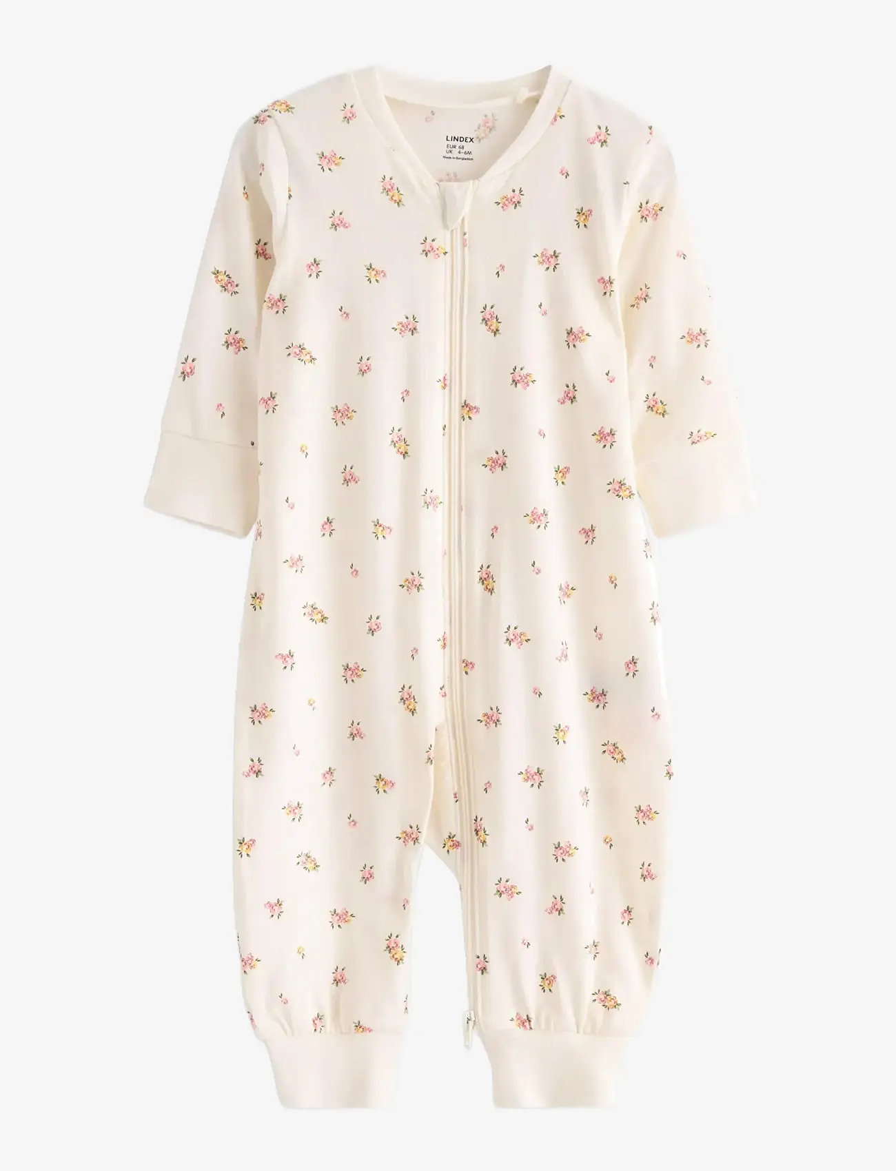 Lindex - Pyjamas romantic flowers - natdragter - light dusty white - 0