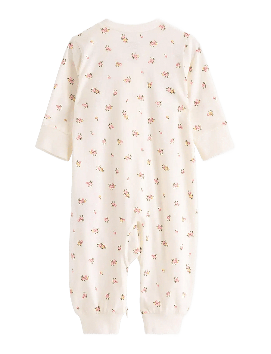 Lindex - Pyjamas romantic flowers - schlafoveralls - light dusty white - 1
