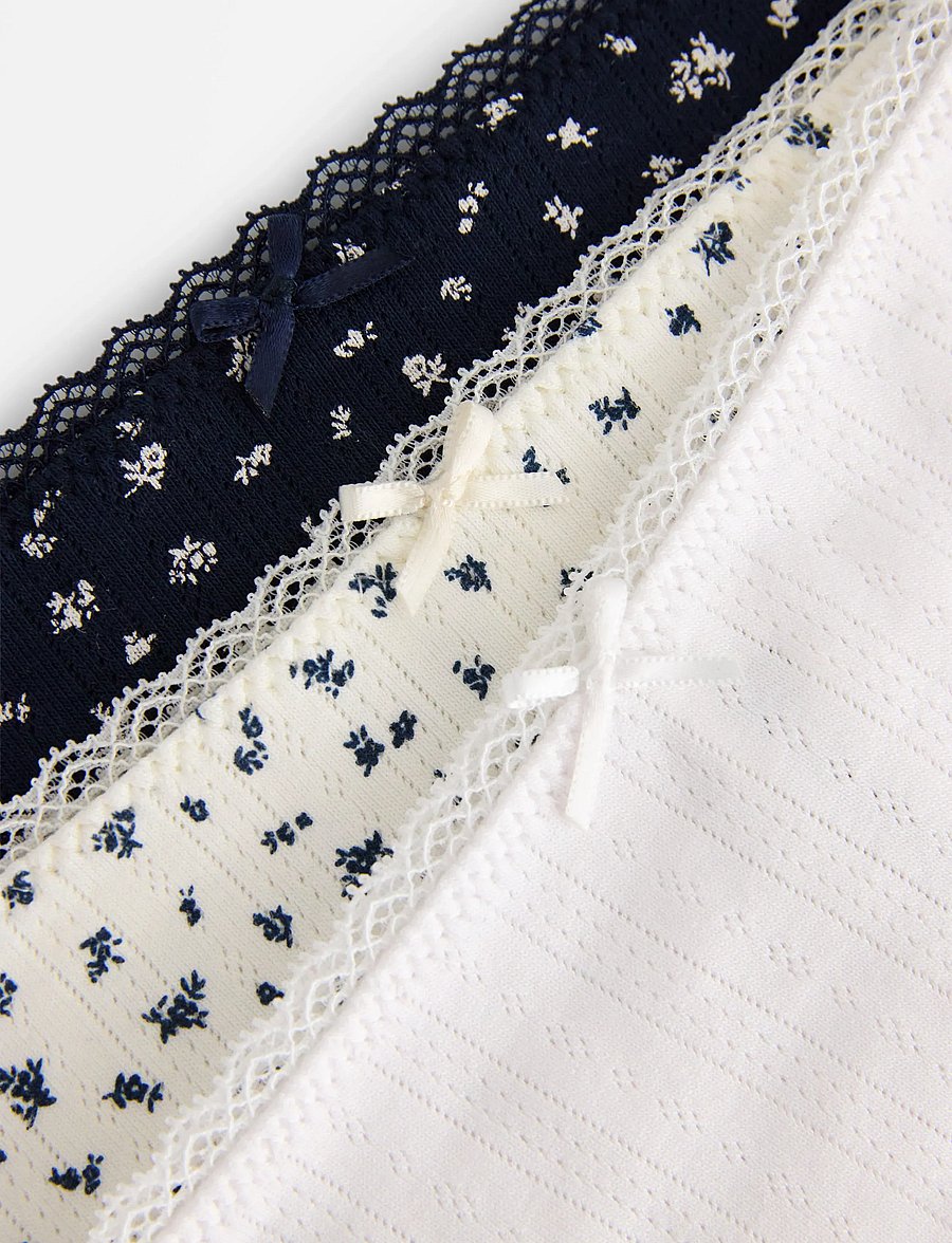 Lindex - 3 Pack brief high pointelle co - slips - navy - 5