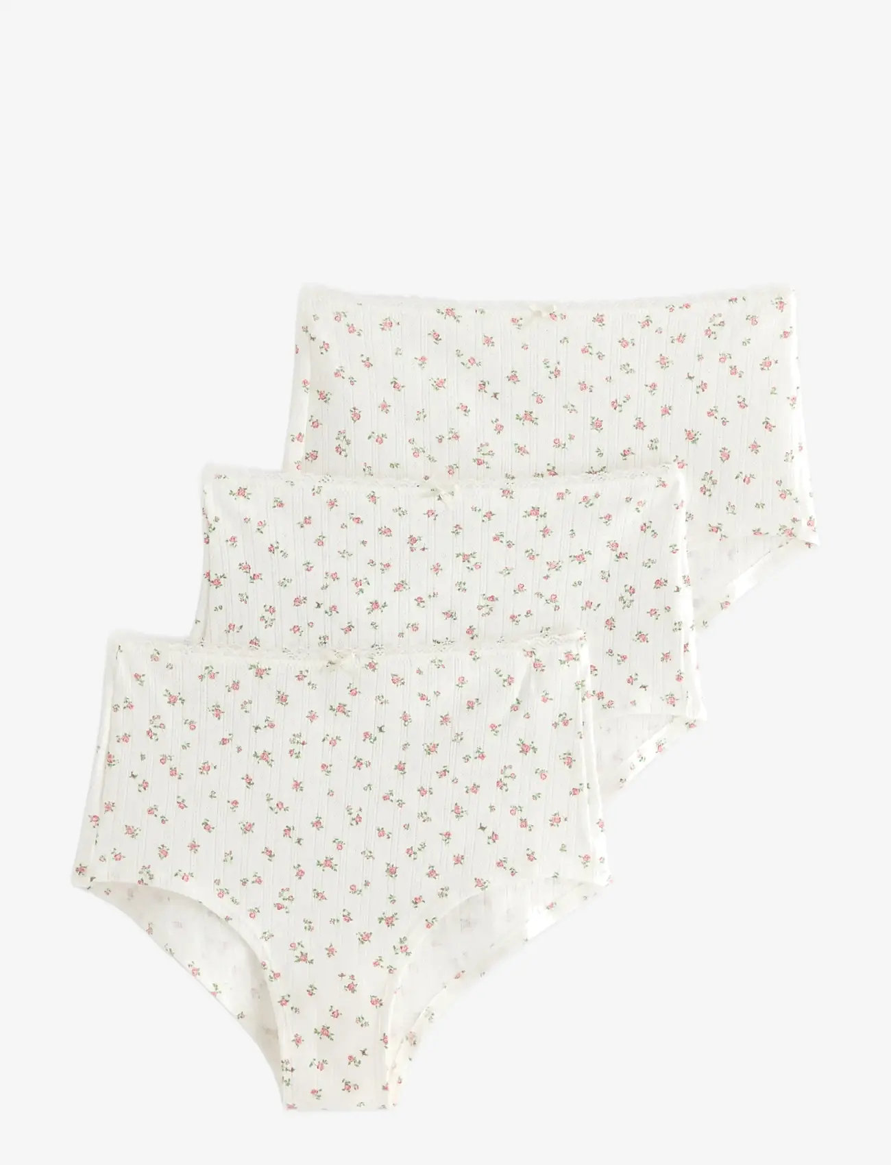 Lindex - 3 Pack brief high pointelle co - briefs - off white - 0
