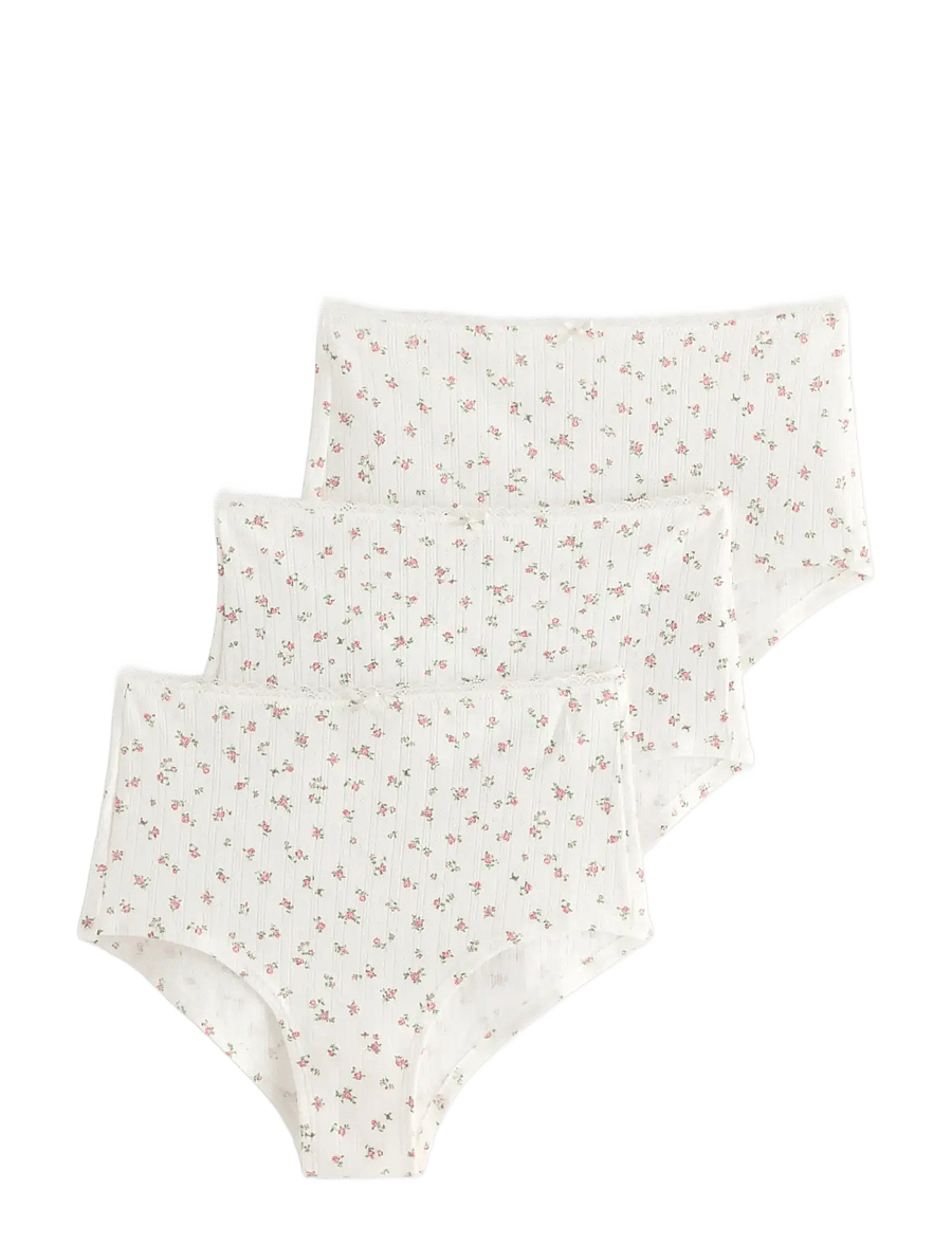 Lindex - 3 Pack brief high pointelle co - modetrends - off white - 0