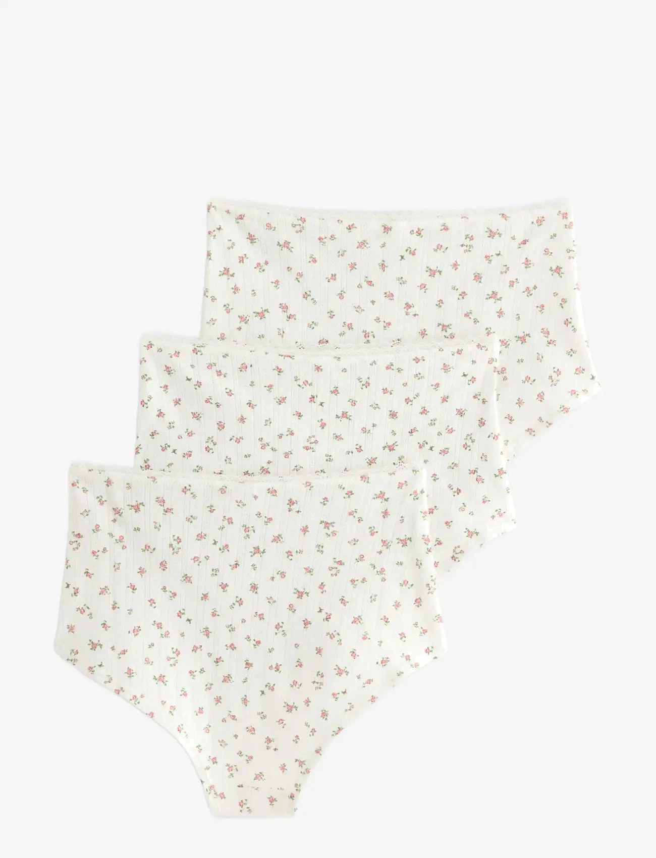 Lindex - 3 Pack brief high pointelle co - briefs - off white - 1