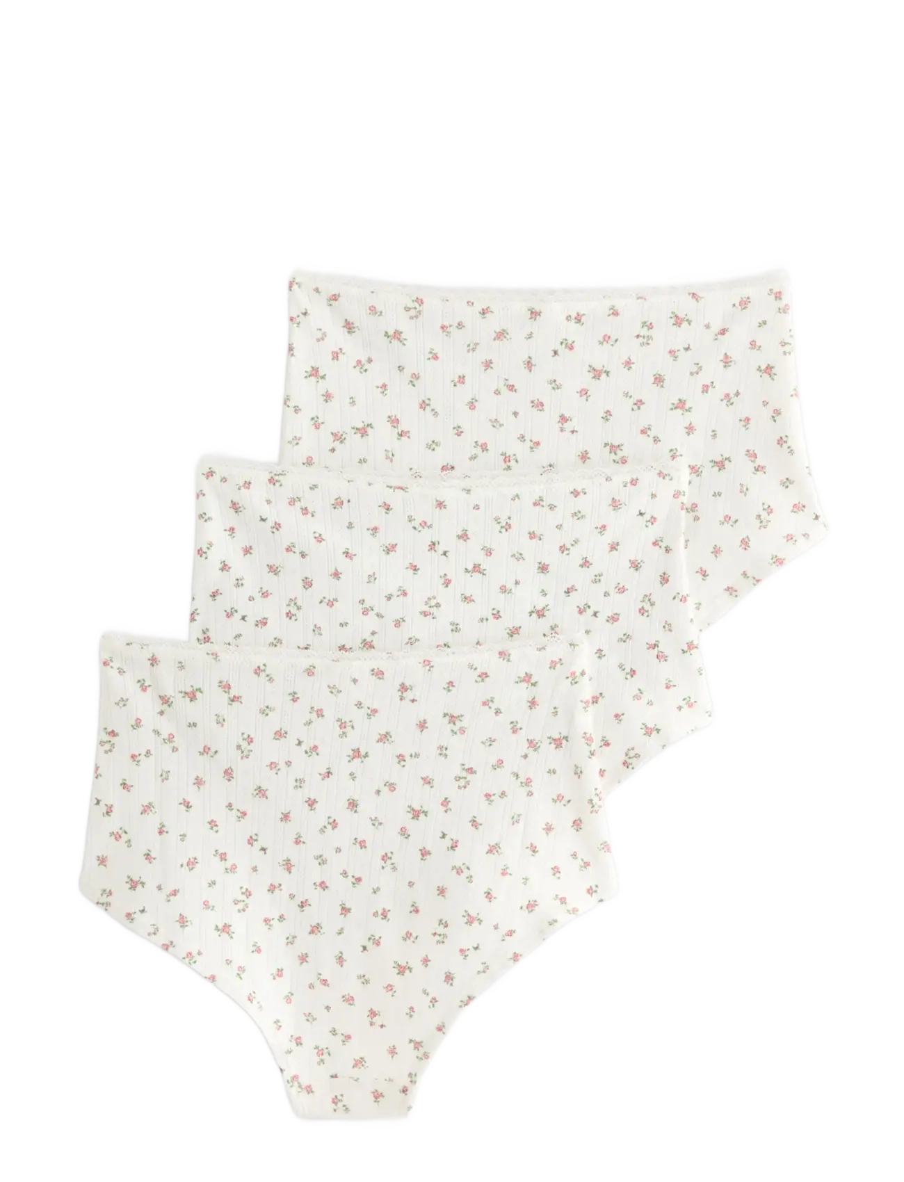 Lindex - 3 Pack brief high pointelle co - modetrends - off white - 1
