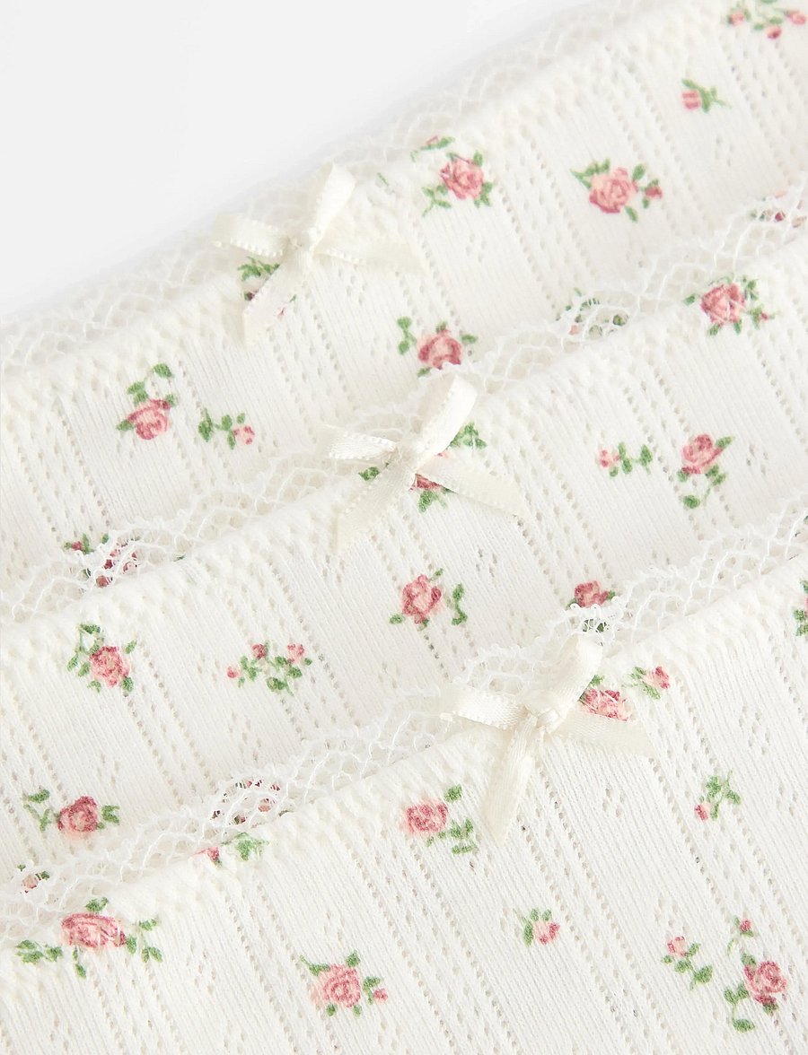 Lindex - 3 Pack brief high pointelle co - modetrends - off white - 2
