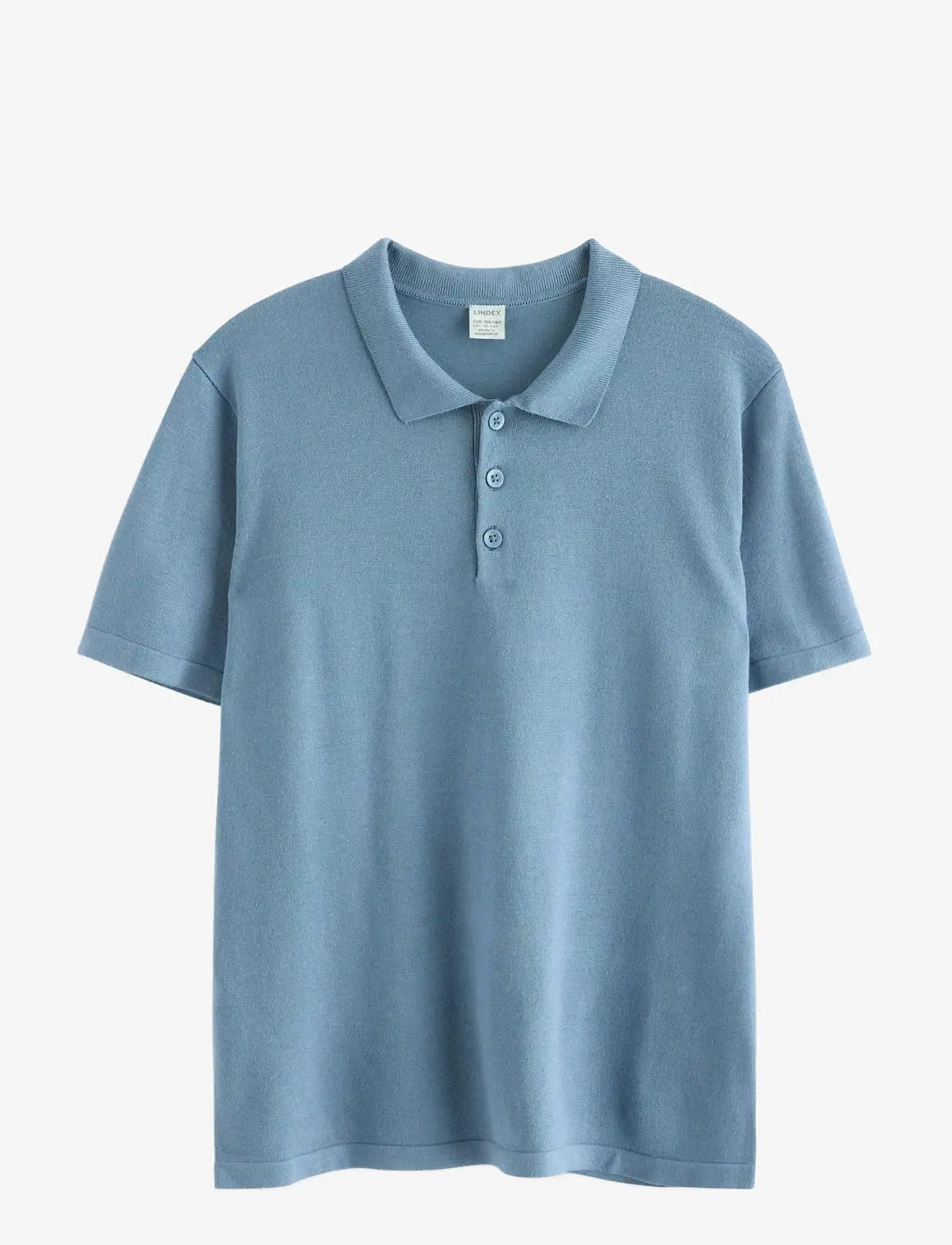Lindex - Short-sleeved polo shirt - kortærmede poloer - lt dusty blue - 1
