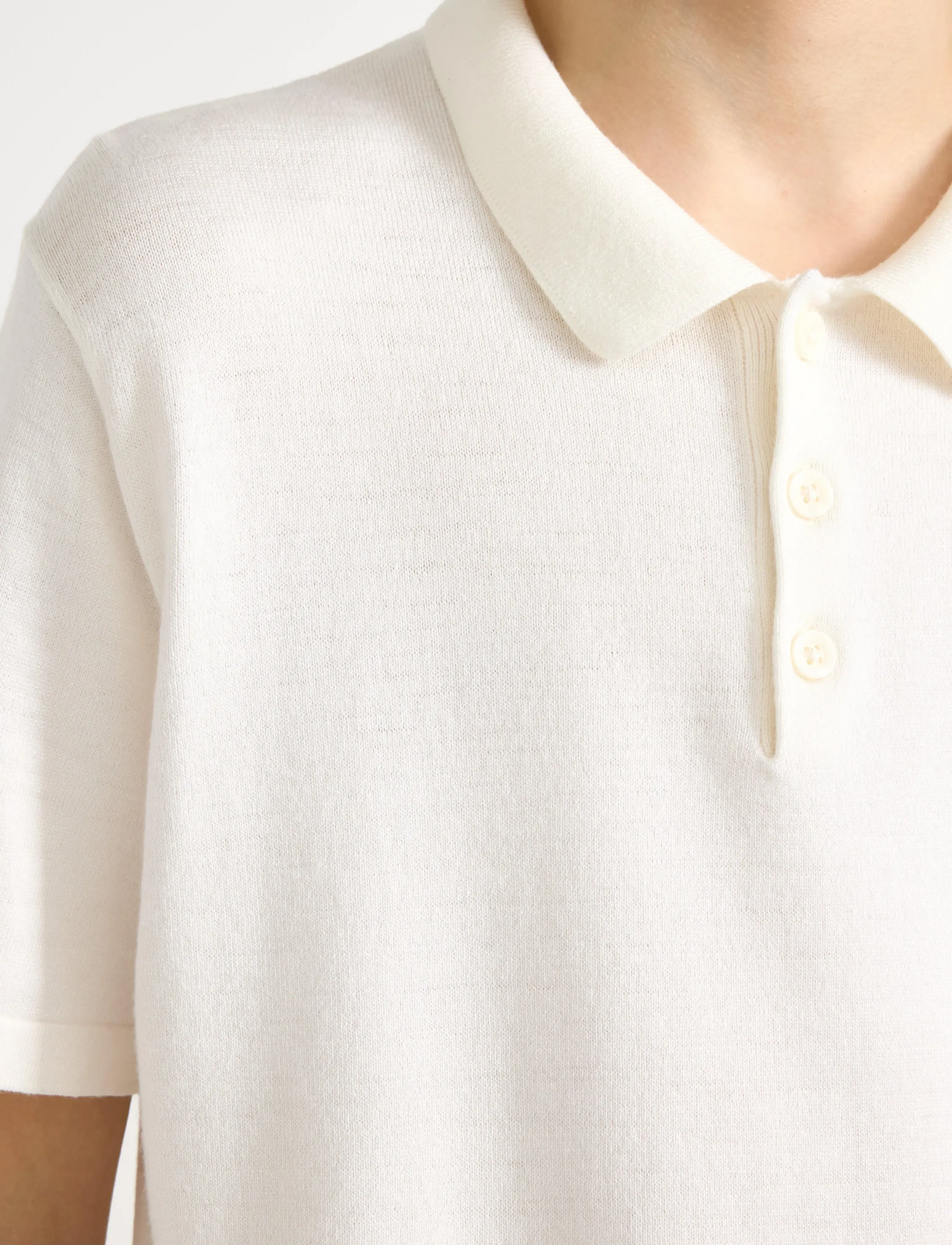 Lindex - Short-sleeved polo shirt - polo krekli ar īsām piedurknēm - off white - 4