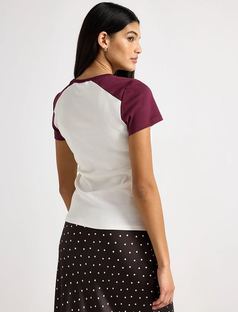 Lindex - Top Lisette - t-shirts - light white - 3