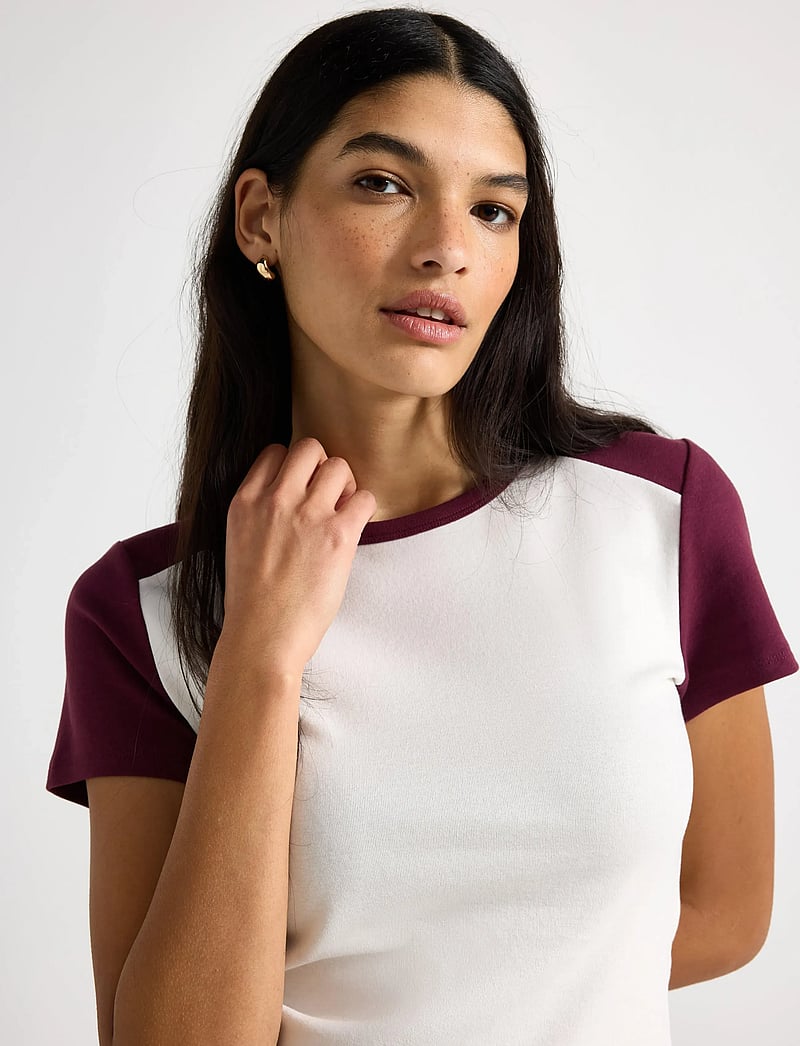 Lindex - Top Lisette - t-shirts - light white - 4