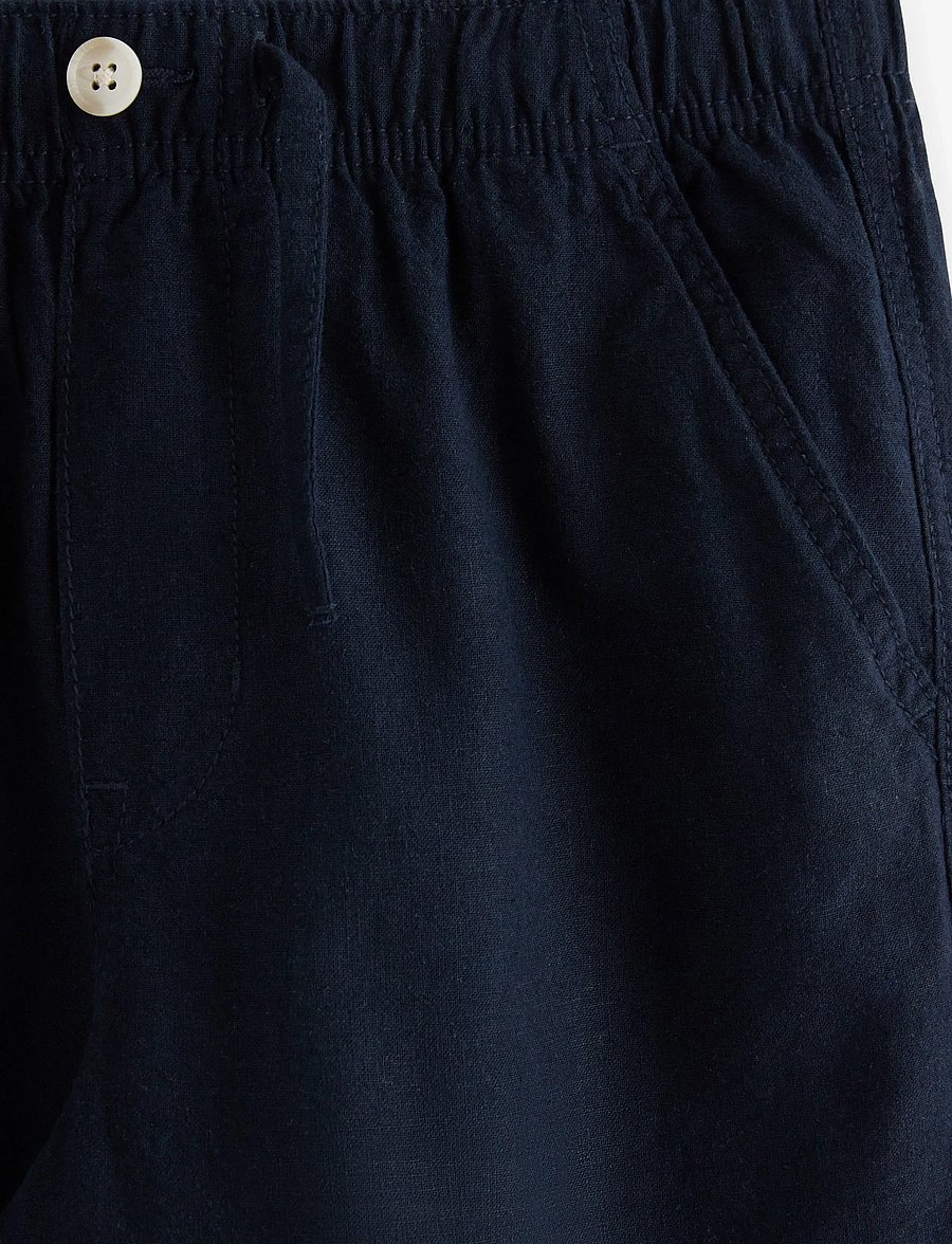 Lindex - Trousers in linen blend - leinen-kleidung - dark navy - 5