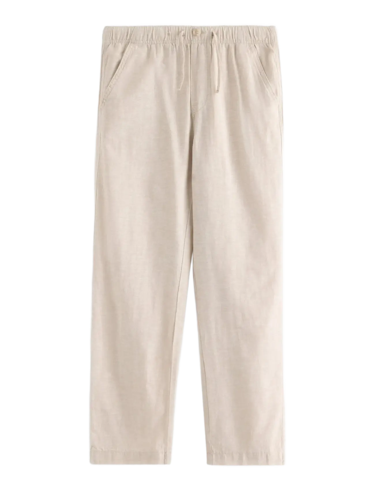 Lindex Trousers in linen blend - Bottoms - LIGHT GREY / grey