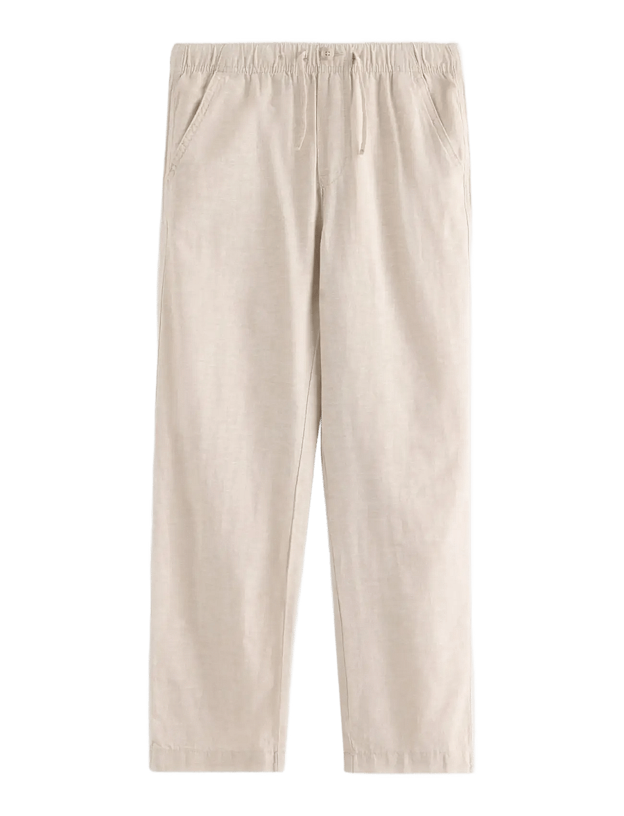 Lindex - Trousers in linen blend - leinen-kleidung - light grey - 1