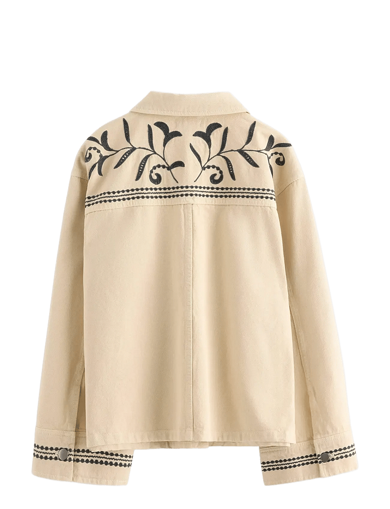 Lindex - Jacket with embroidery - frühlingsjacken - light beige - 2