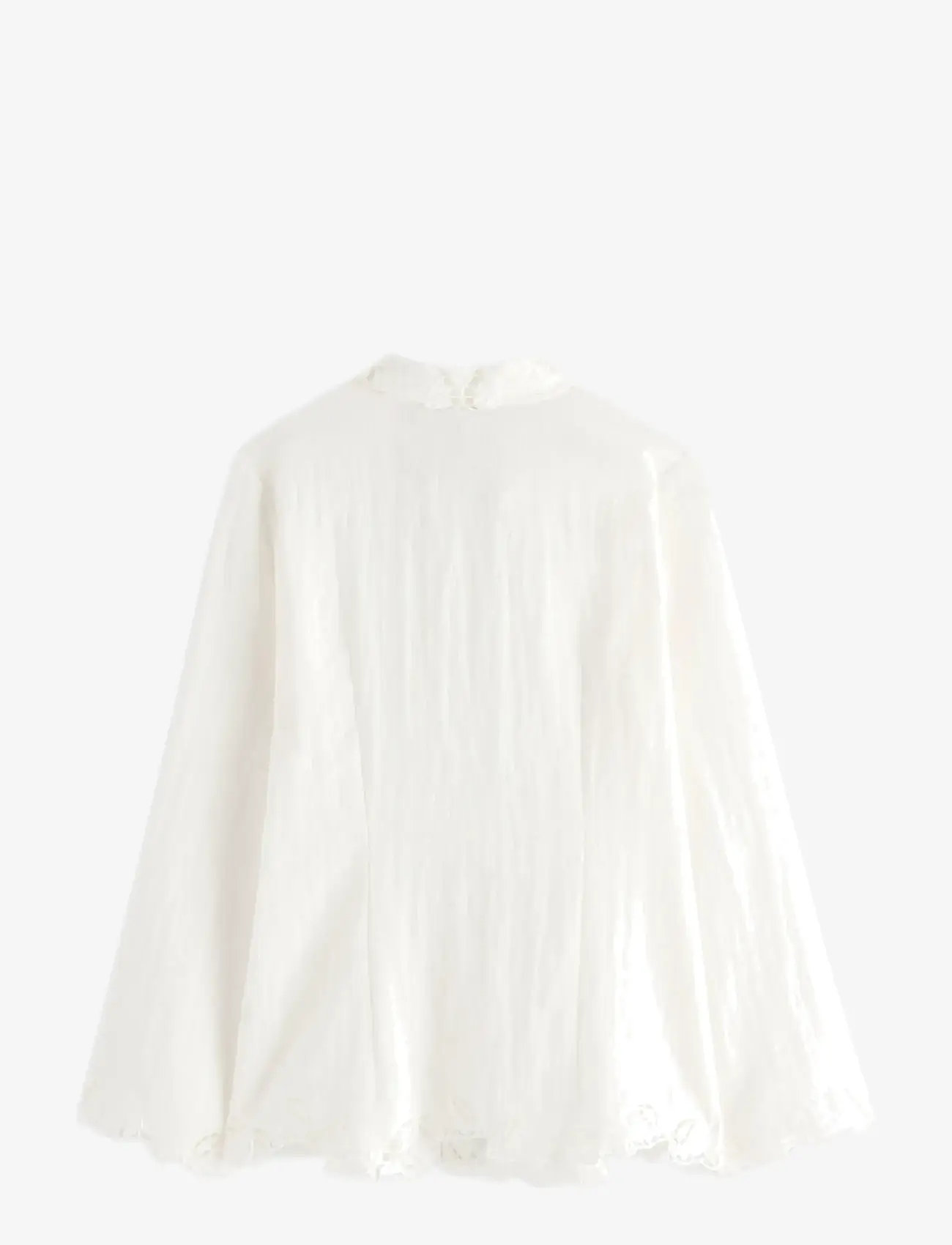 Lindex - Embroidered blouse with tie band - langärmlige blusen - off white - 2
