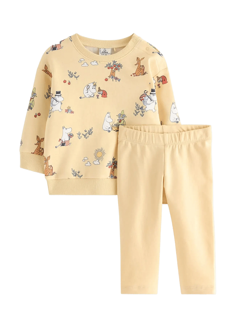Lindex - Moomin set - sportanzüge - light dusty yellow - 0