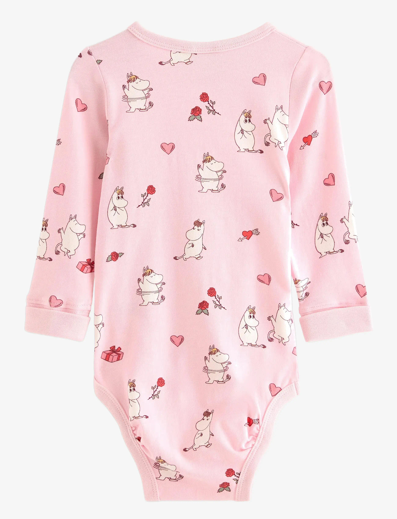 Lindex - Moomin bodysuit - langærmede bodyer - light pink - 1